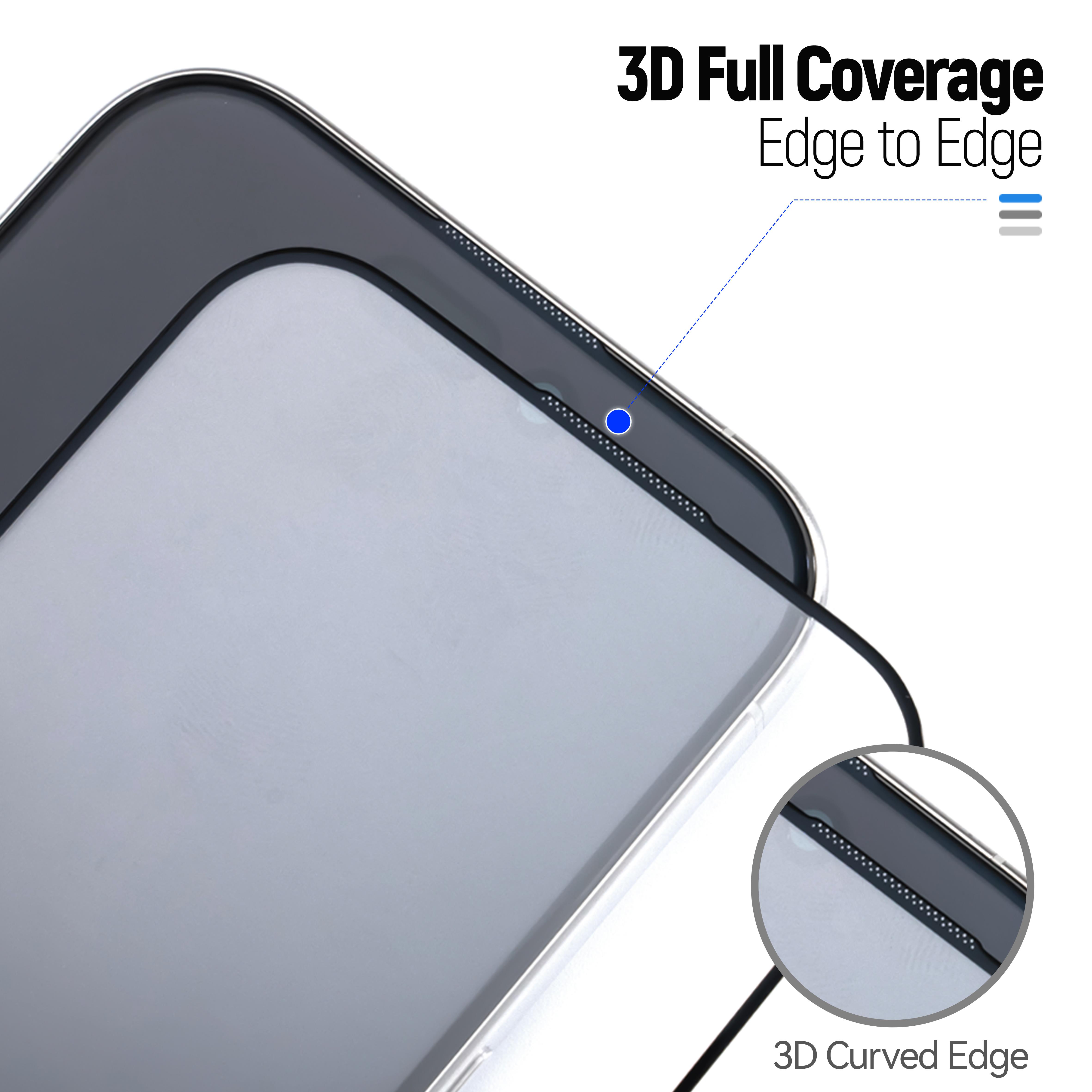 BLUEO Blueo Full Glue iPhone 16 Pro Max Uyumlu Uygulama Aparatlı Kavisli ince Tam Kaplayan Cam Ekran Koruyucu