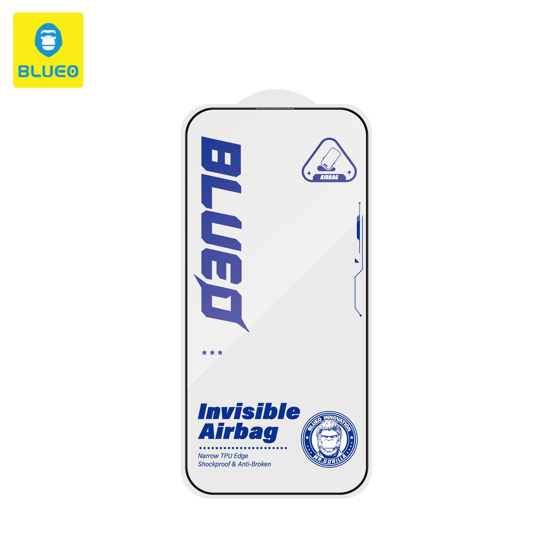 BLUEO Blueo iPhone 17 Air Uyumlu 3D Invisible Airbag Anti-broken Tempered Glass