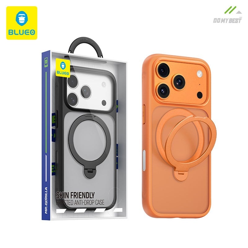 BLUEO Blueo iPhone 17 Pro Max Uyumlu Skin Friendly Frosted Anti-Drop Magsafe Stand Özellikli Kılıf