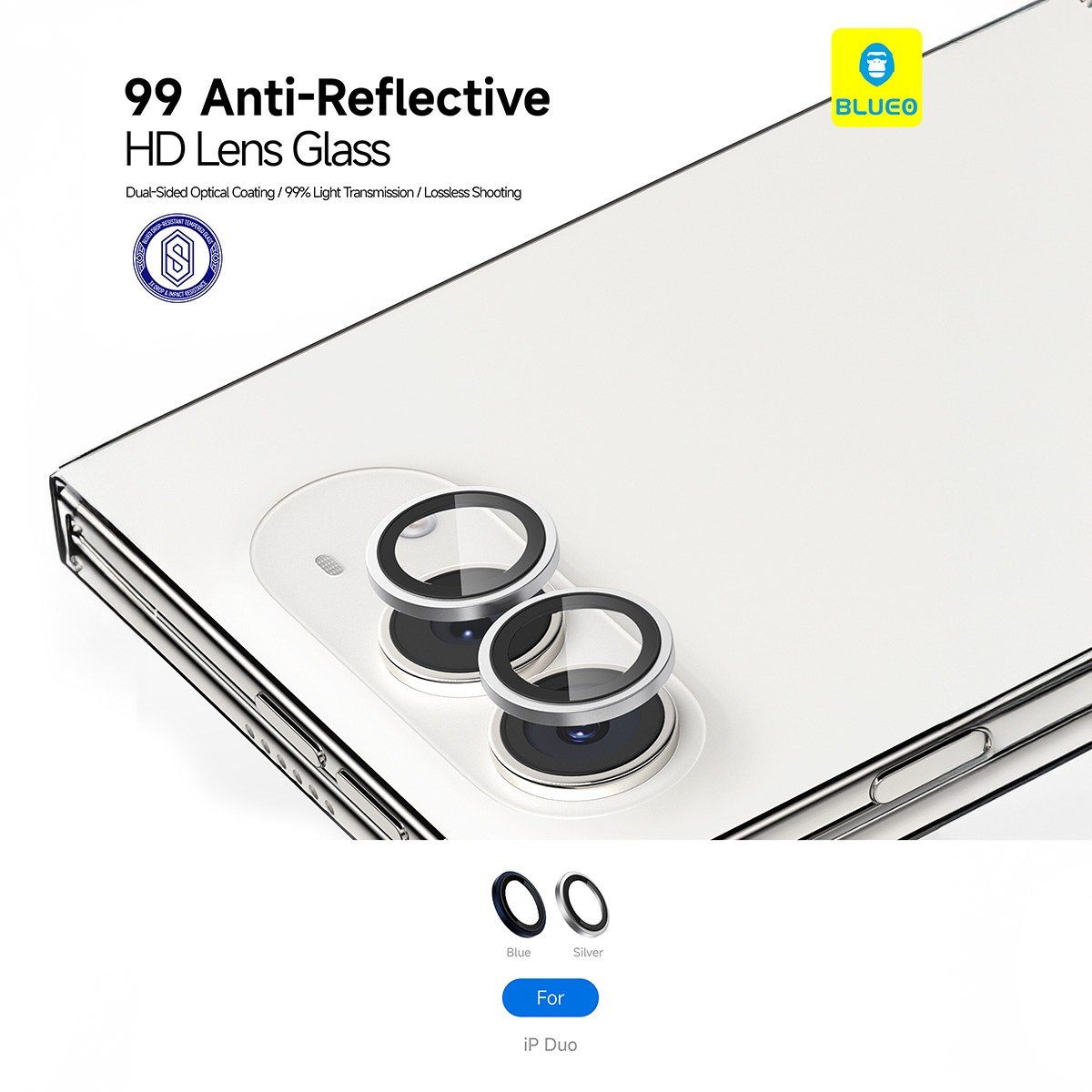 BLUEO Blueo İphone Duo 99 ANTI-REFLECTIVE PVD TITANIUM ALLOY LENS GLASS