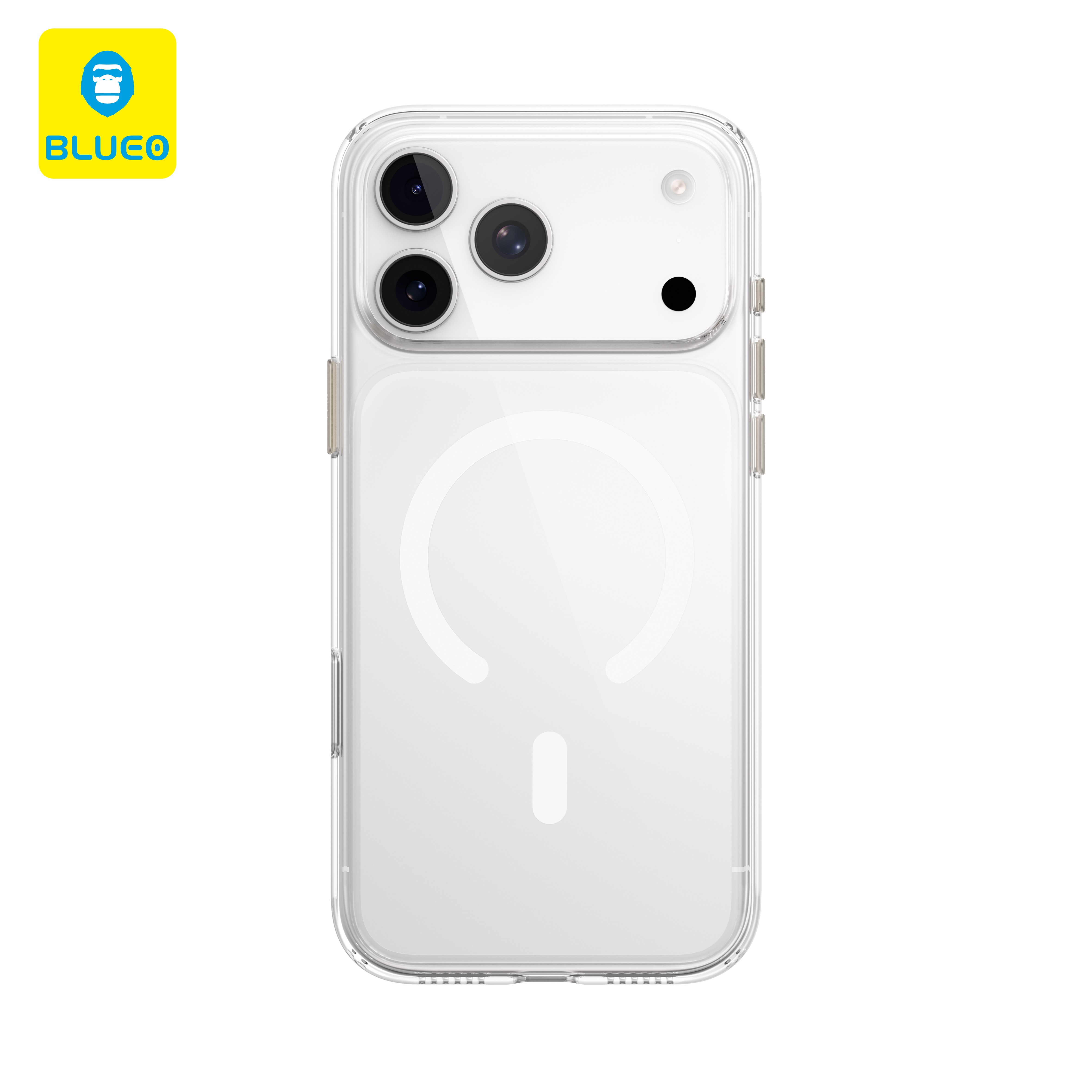BLUEO iPhone 17 Pro / 18 Pro Uyumlu Crystal+ Anti-Drop Phone Case with Magnetic