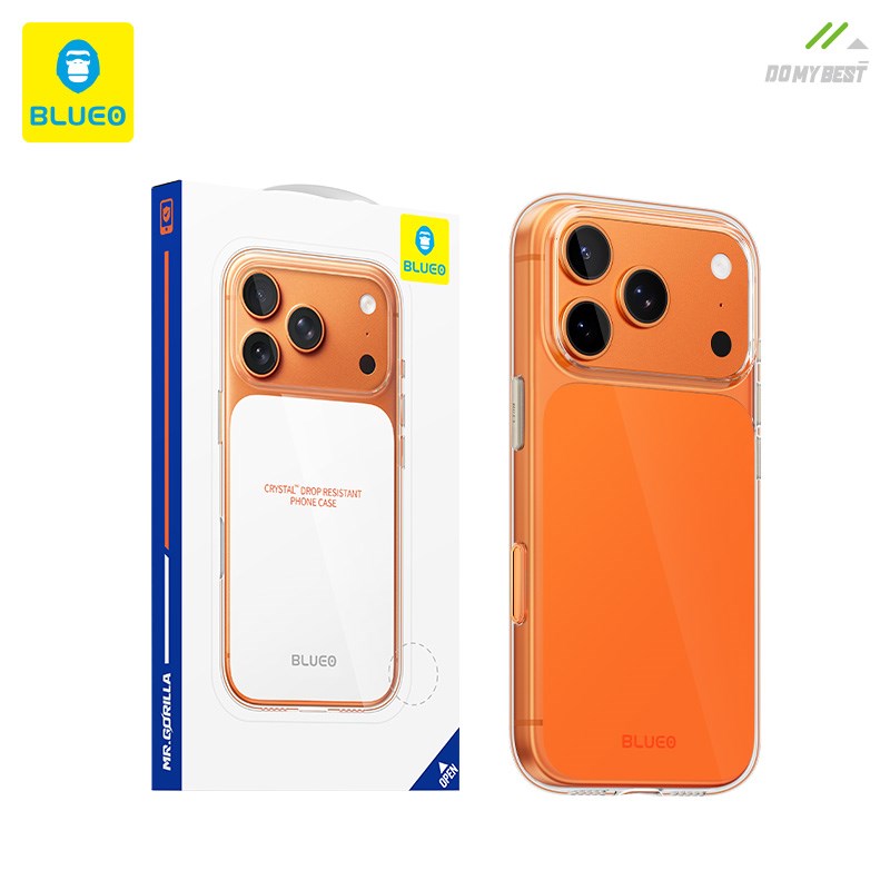 BLUEO iPhone 17 Pro Max Uyumlu Crystal Drop Resistant Phone Case