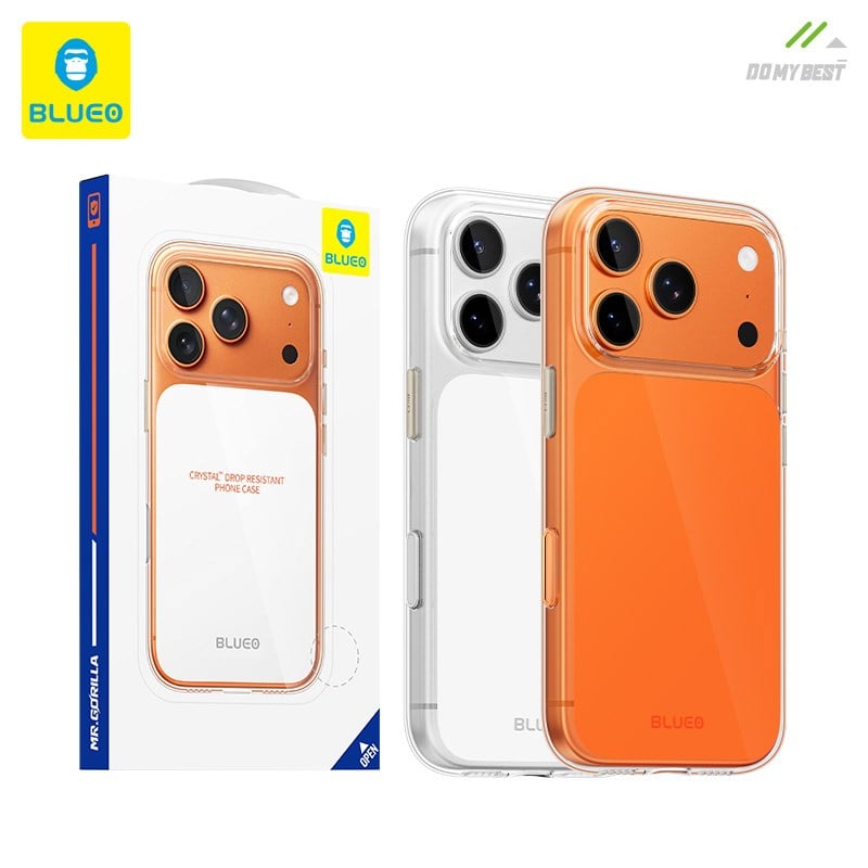 BLUEO iPhone 17 Pro Max Uyumlu Crystal Drop Resistant Phone Case