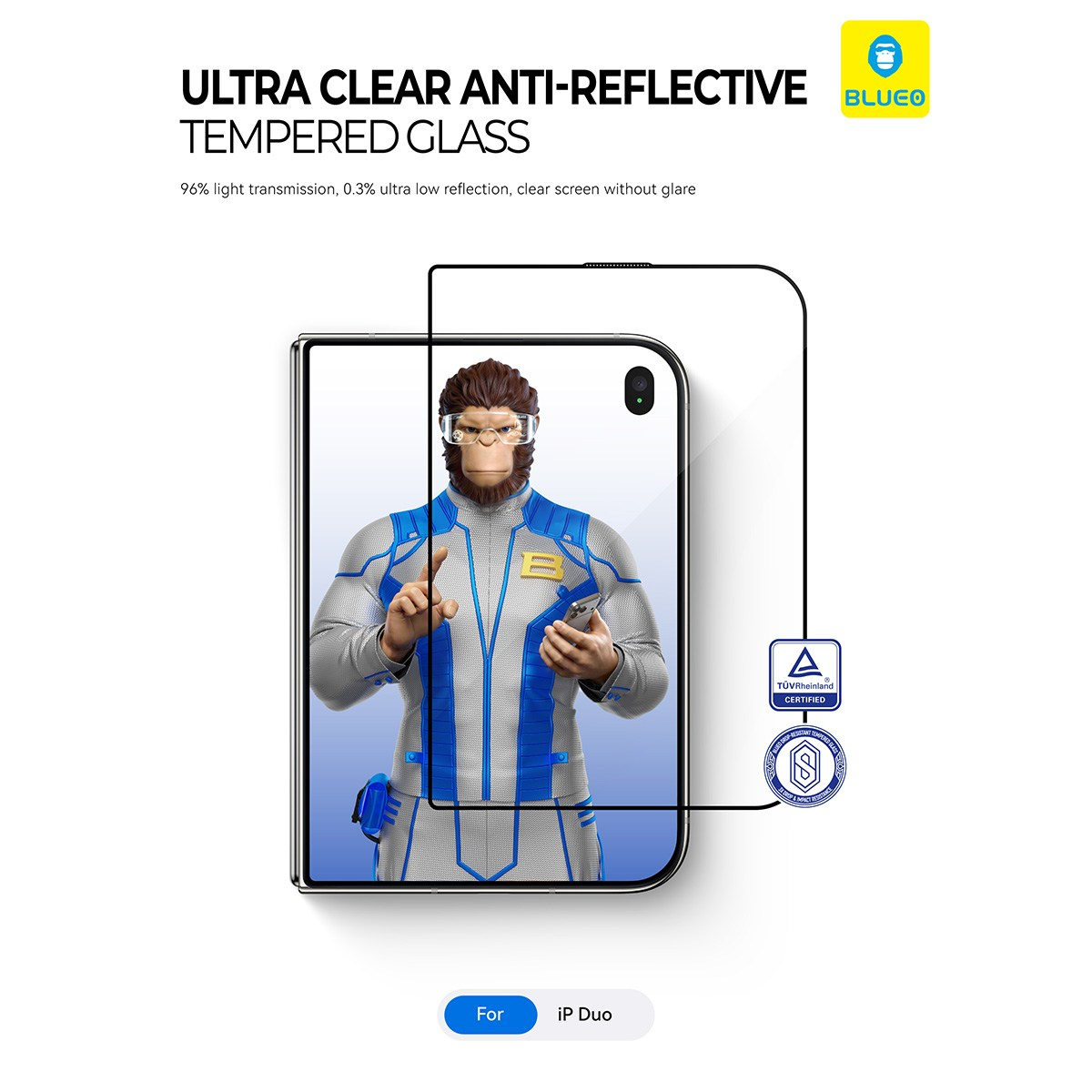 BLUEO İphone Duo Ultra Clear AR Anti-Reflective HD Glass (LAS)