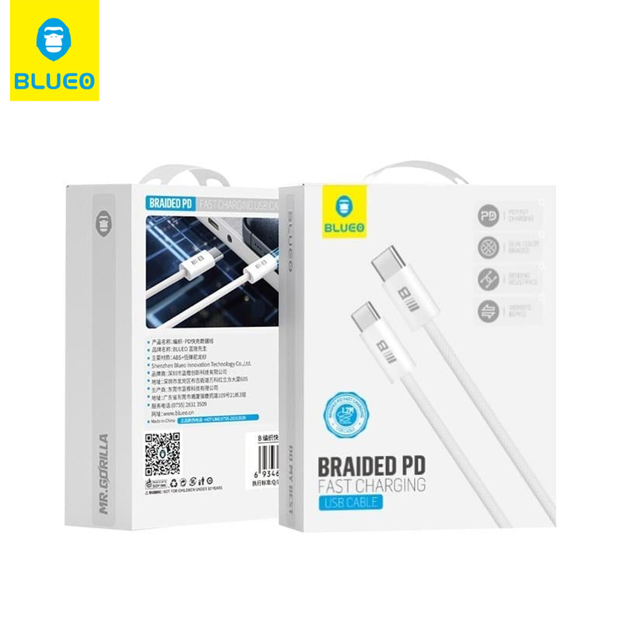 BLUEOB Braided PD Fast Hızlı USB-C / TYPE-C to USB-C / TYPE-C 1.2 Metre ip Örgü Tasarım Data Şarj Veri Kablosu