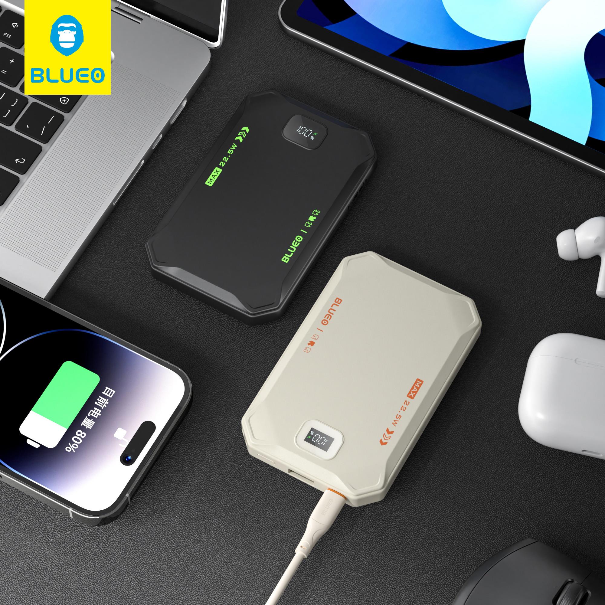 BLUEOPD15 B Ape Legend Mini X 22.5W PD Fast Hızlı Ekranlı USB-A TYPE-C USB-C Çift Çıkışlı 10000 Mah Powerbank Şarj Aleti