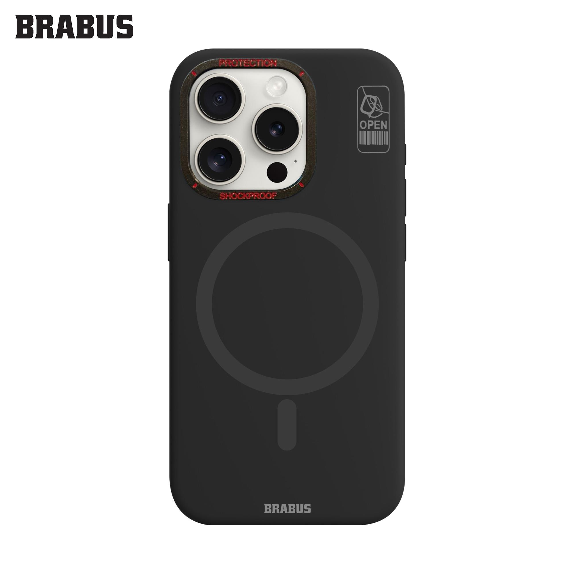 BRABUS Iphone 14 Pro MagSafe Kamera Stand Özellikli İnce Mat Sert Hiper Silikon Kılıf
