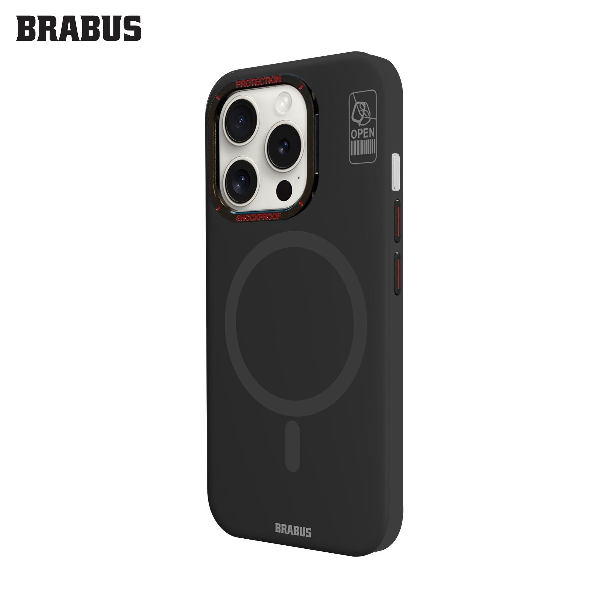 BRABUS Iphone 14 Pro MagSafe Kamera Stand Özellikli İnce Mat Sert Hiper Silikon Kılıf