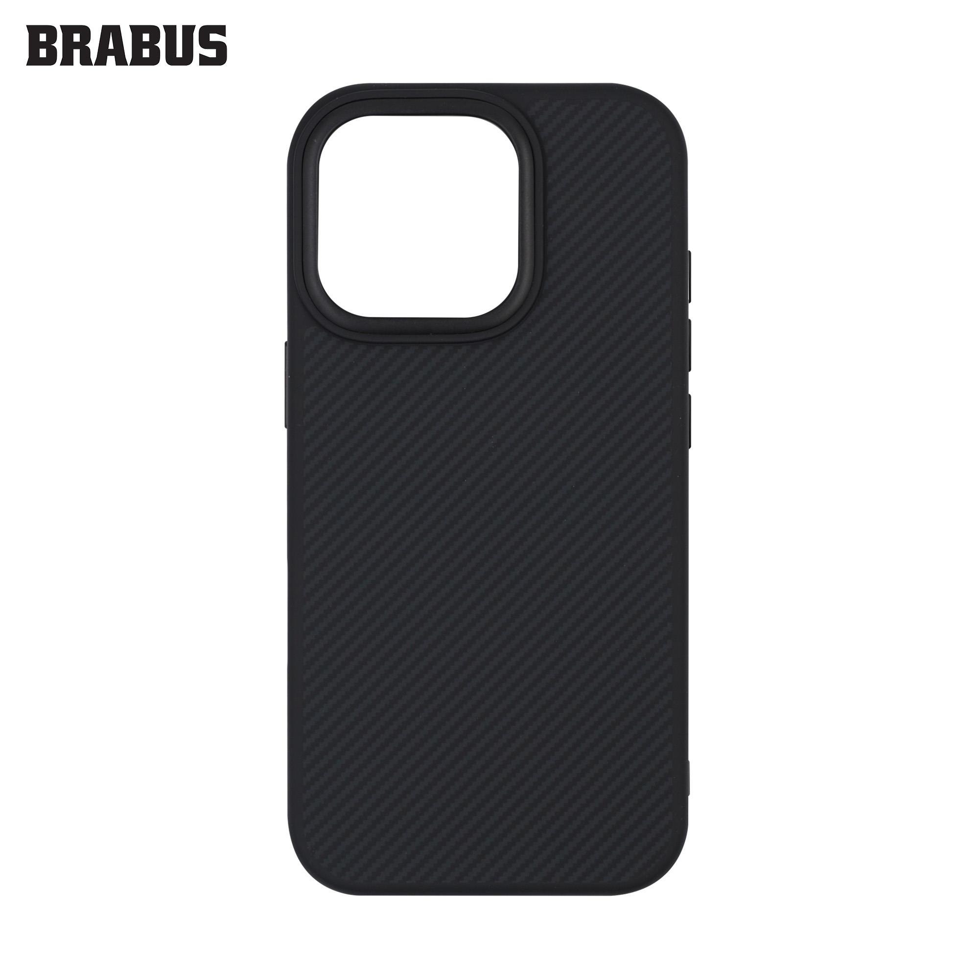 BRABUS iPhone 14 Pro Max Gizli MagSafe Özellikli Karbon Kaplamalı Kenaları Yumuşak Silikon Nitro Kılıf