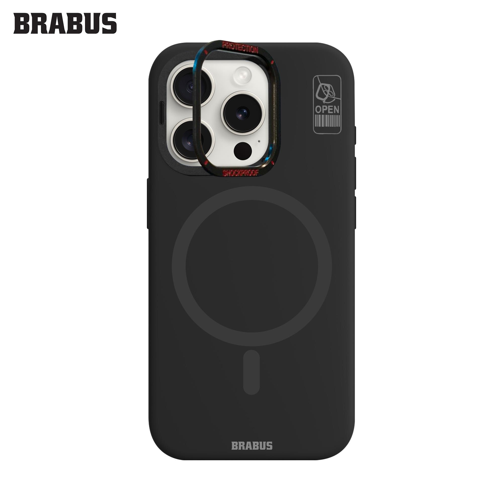 BRABUS Iphone 14 Pro Max MagSafe Kamera Stand Özellikli İnce Mat Sert Hiper Silikon Kılıf