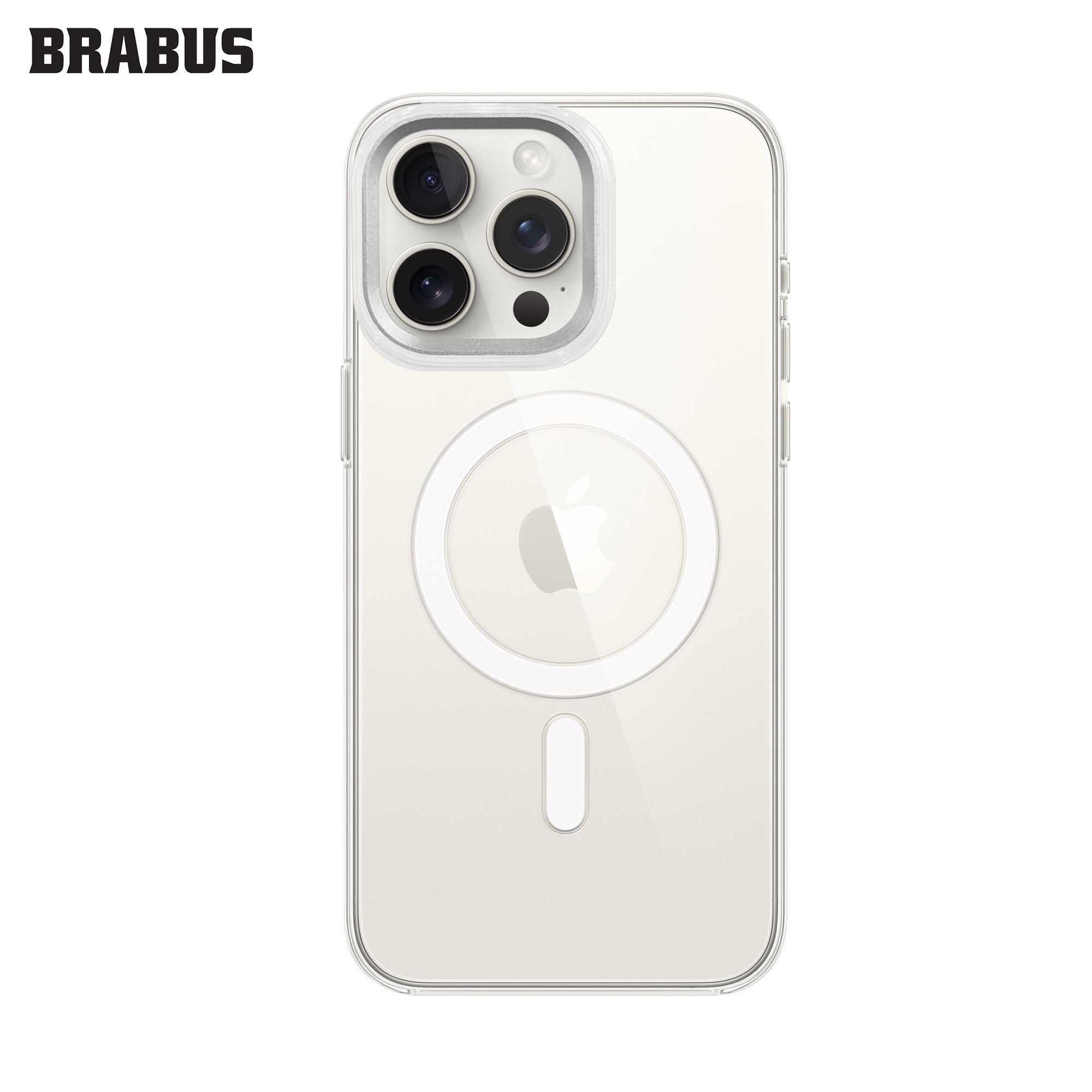 BRABUS Iphone 15 Pro MagSafe Iron Sert Şeffaf Kılıf