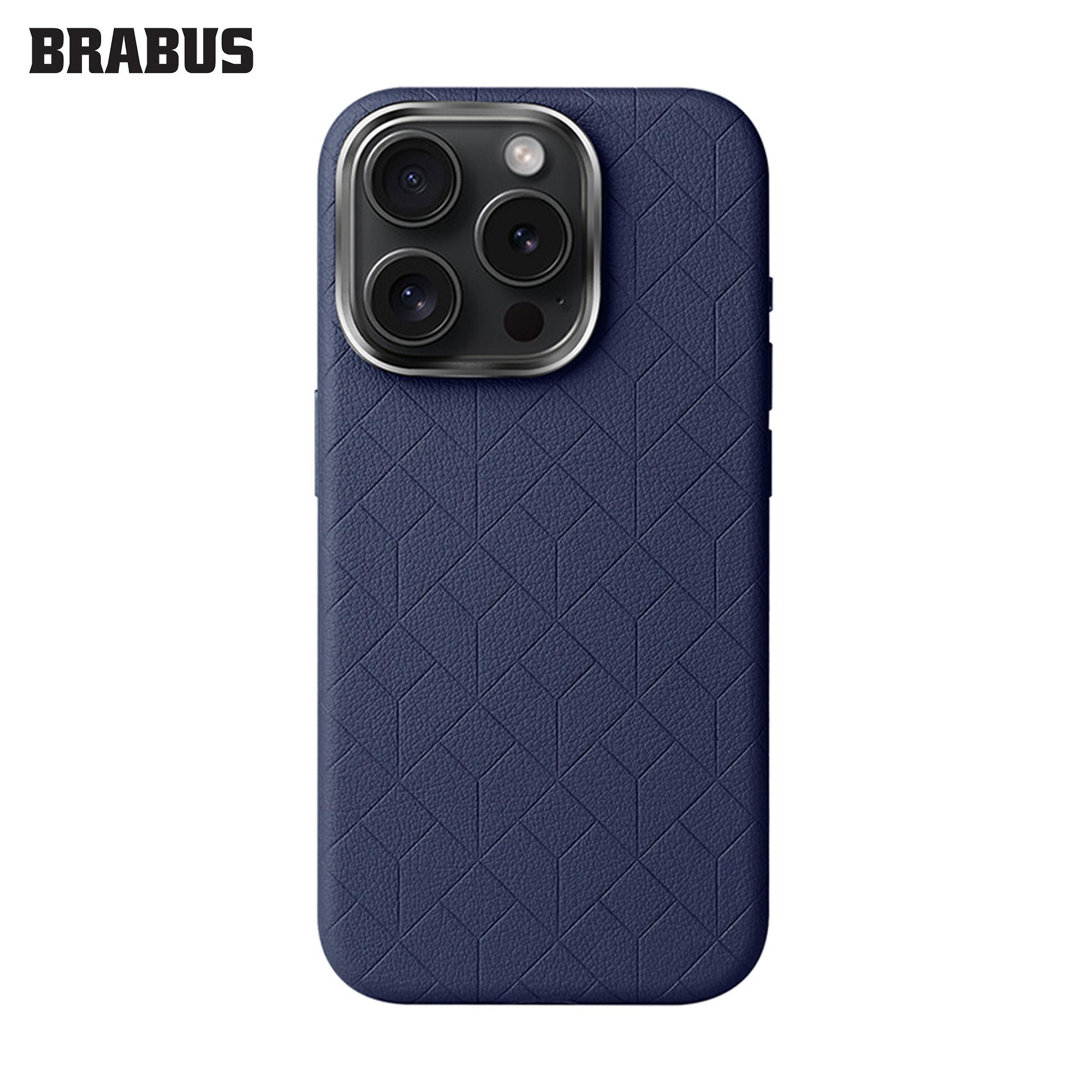 BRABUS iPhone 15 Pro Max Gizli MagSafe Özellikli Çizgi Tasarım Detaylı Euphoria Silikon Kılıf