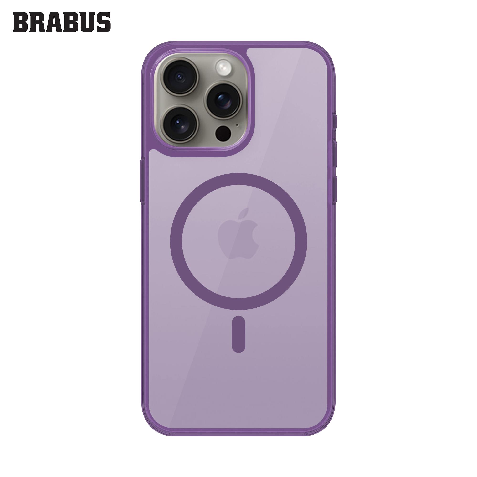 Brabus Toledo Cover iPhone 15 Pro Max Uyumlu Mat MagSafe Toptan Kılıf