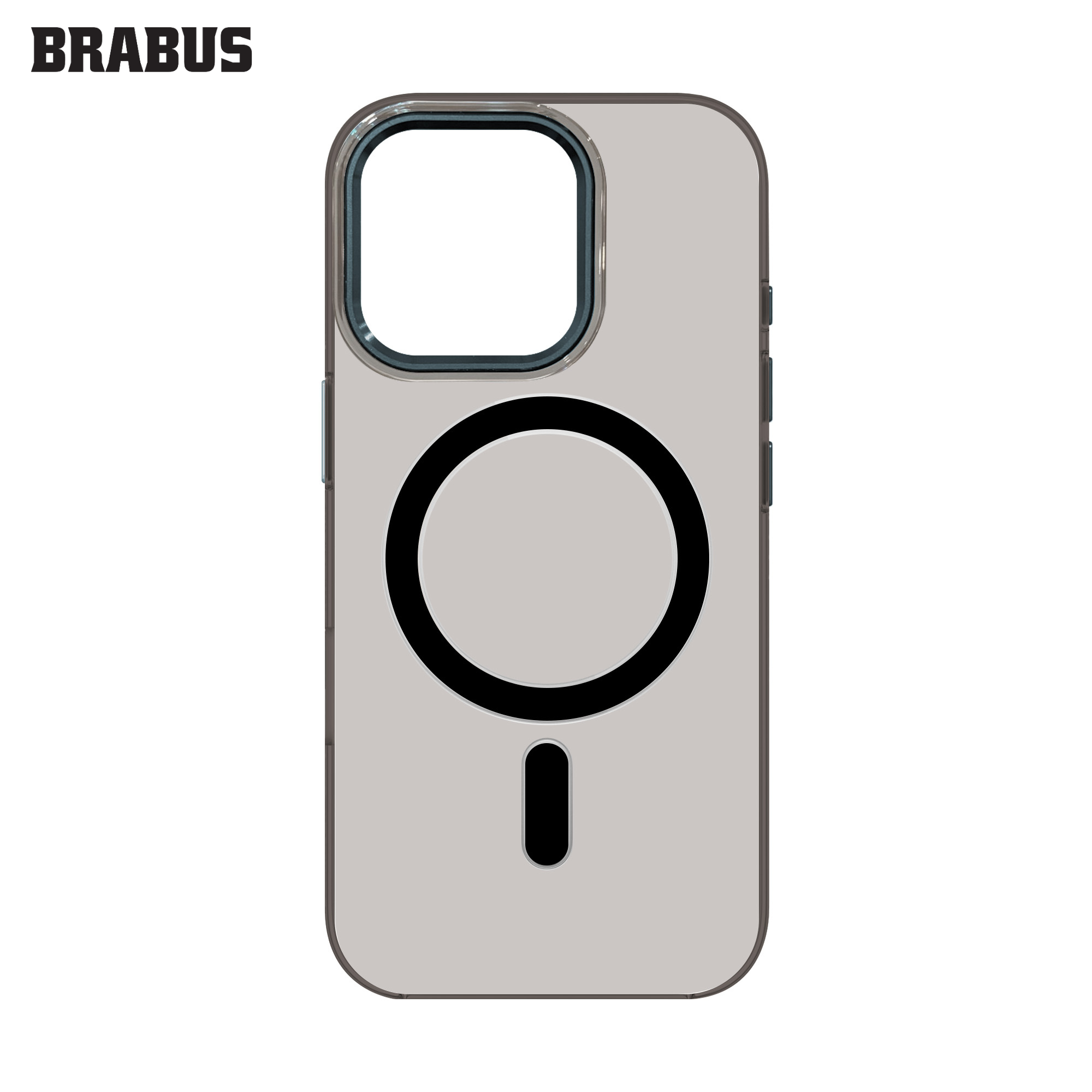 BRABUS iPhone 15 Pro Max MagSafe Özellikli Sararmaya Dayanıklı Şeffaf Renkli Leone Silikon Kılıf