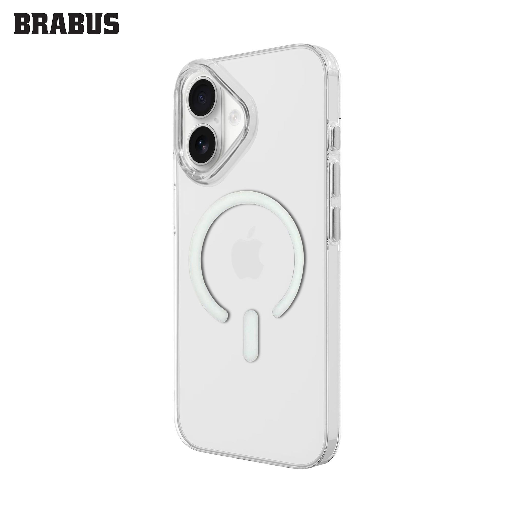BRABUS Iphone 16 MagSafe Sert Silikon Ultra İnce FILE Şeffaf Kılıf