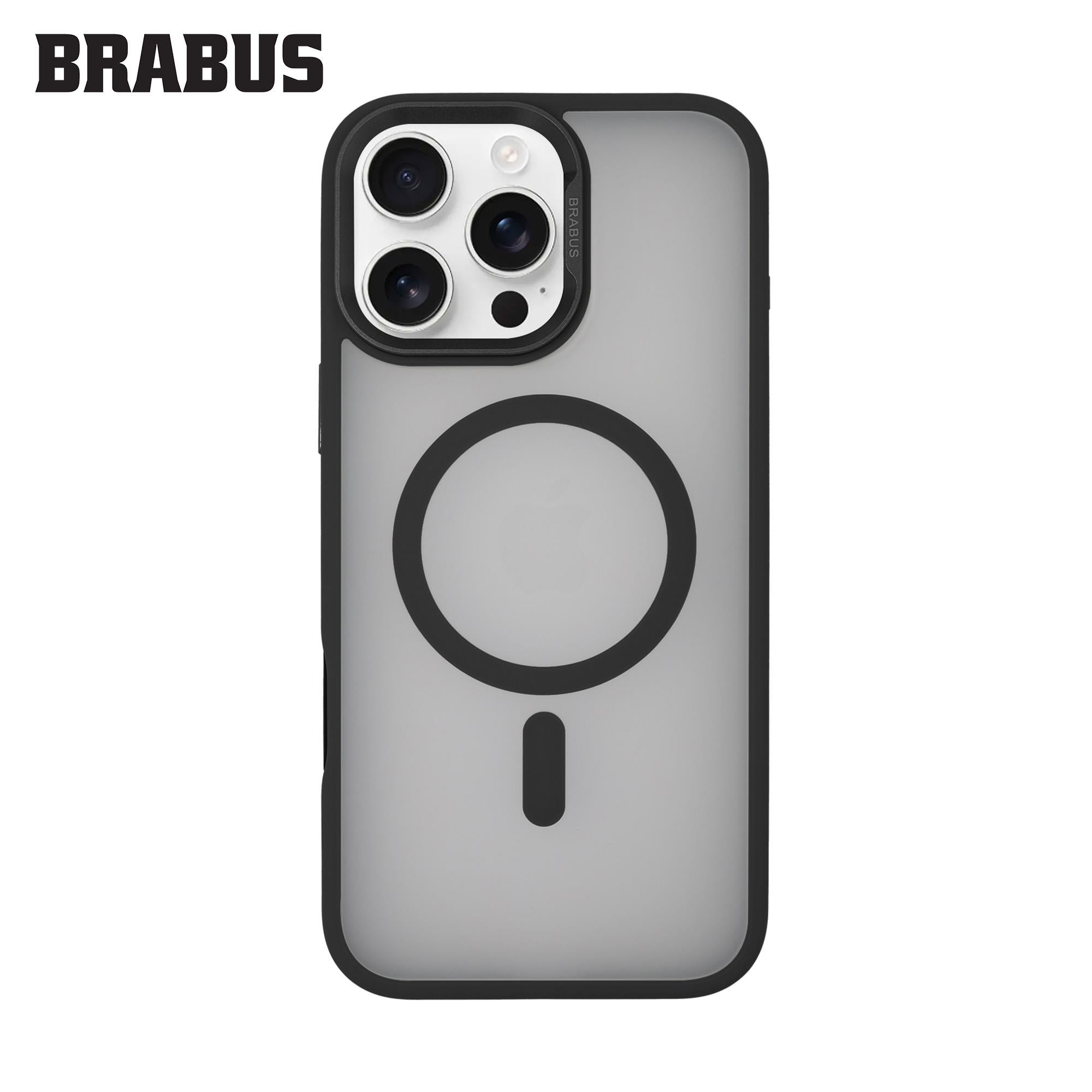 BRABUS iPhone 16 Pro MagSafe Özellikli Buzlu Kenarları Yumuşak Mat York Silikon Kılıf