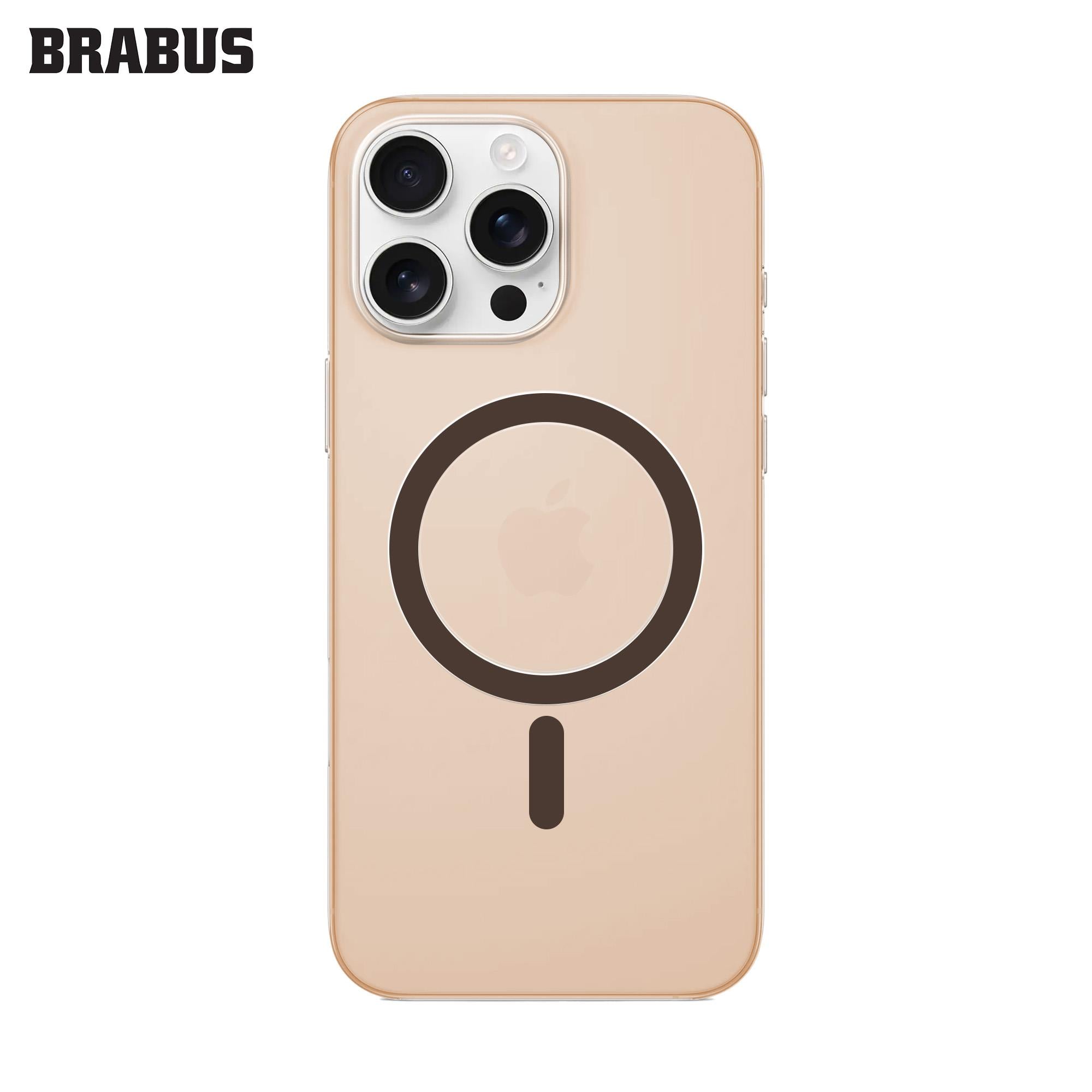 BRABUS iPhone 16 Pro Max MagSafe Özellikli Yarı Saydam Anti-Shock Slim Perth Sert Silikon Kılıf