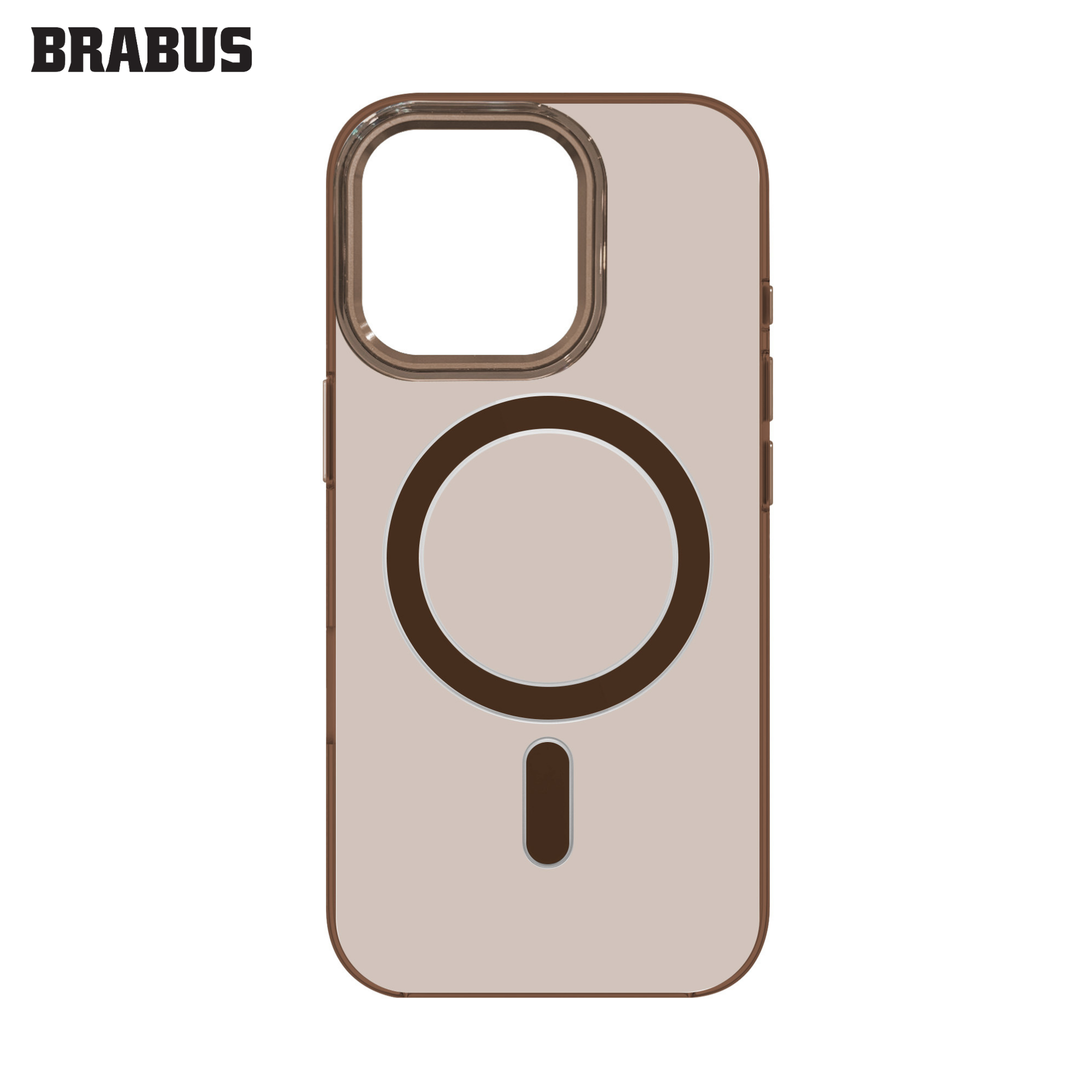 BRABUS iPhone 16 Pro Max MagSafe Özellikli Sararmaya Dayanıklı Şeffaf Renkli Leone Silikon Kılıf