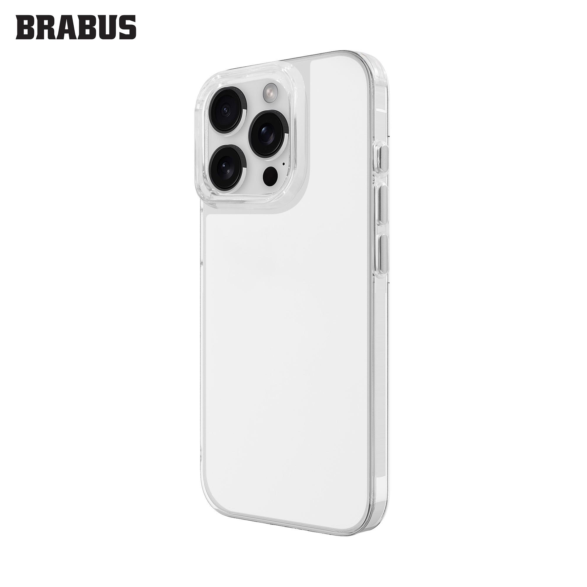 BRABUS Iphone 16 Pro Sert Silikon Ultra İnce Desk Şeffaf Kılıf