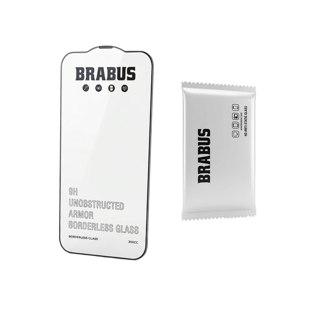 BRABUS iPhone 16 Pro Uyumlu No Black Border Çıtasız Telefon Ekran Koruyucu