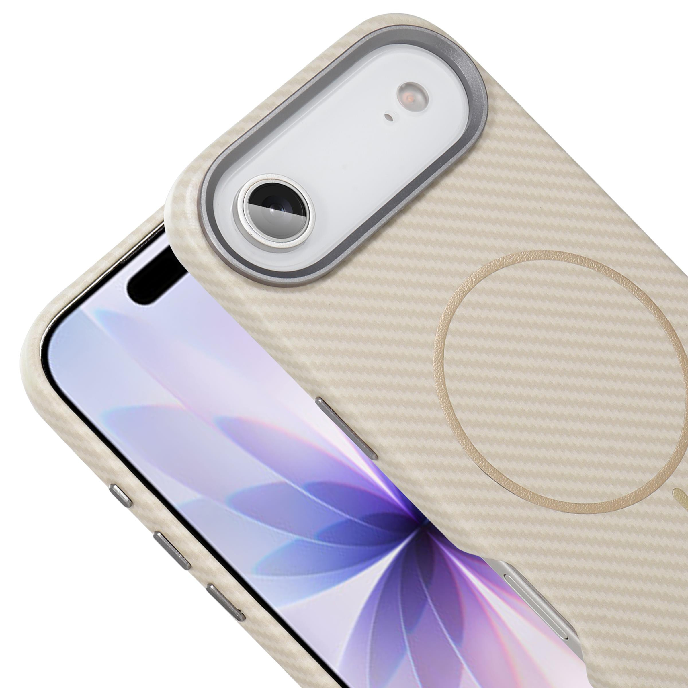 BRABUS iPhone 17 Air Uyumlu Karbon Fiber Baskı Kaplamalı MagSafe Özellikli Patch Kılıf
