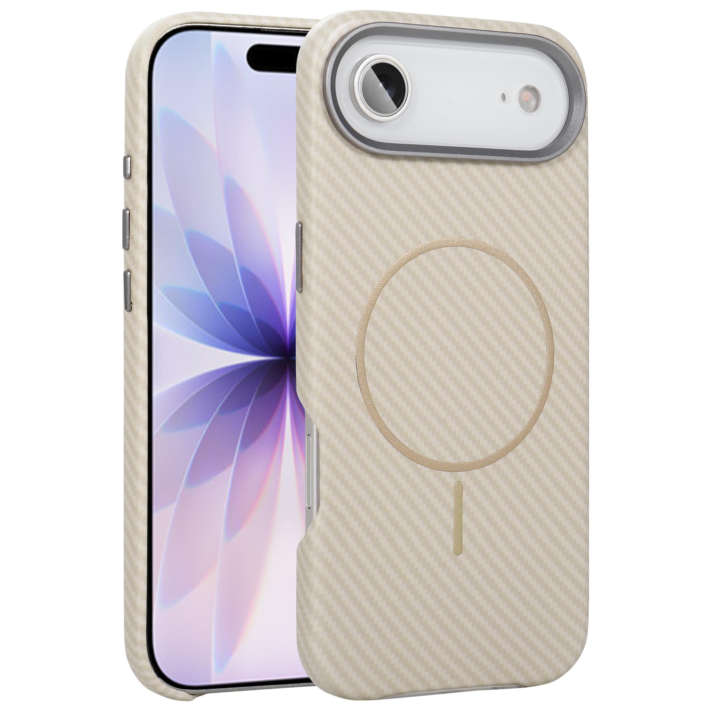 BRABUS iPhone 17 Air Uyumlu Karbon Fiber Baskı Kaplamalı MagSafe Özellikli Patch Kılıf