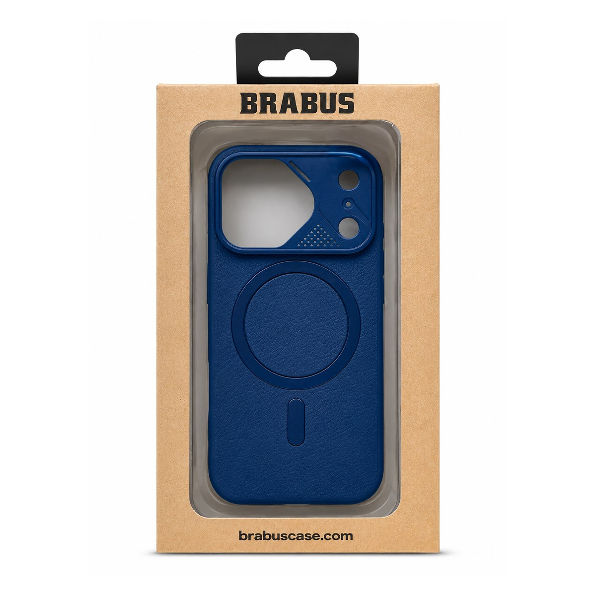 BRABUS iPhone 17 Pro Max Uyumlu MagSafe Özellikli İçi Kadife Kaplamalı Deri Nut Telefon Kılıfı