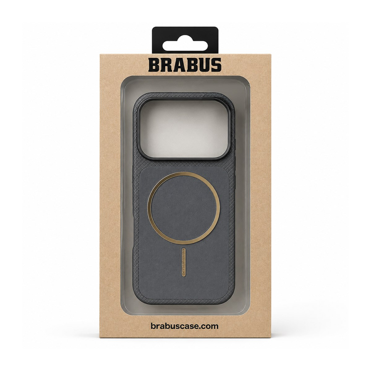 BRABUS iPhone 17 Pro Max Uyumlu MagSafe Özellikli İçi Kadife Kaplamalı Kutulu Hool Telefon Kılıfı