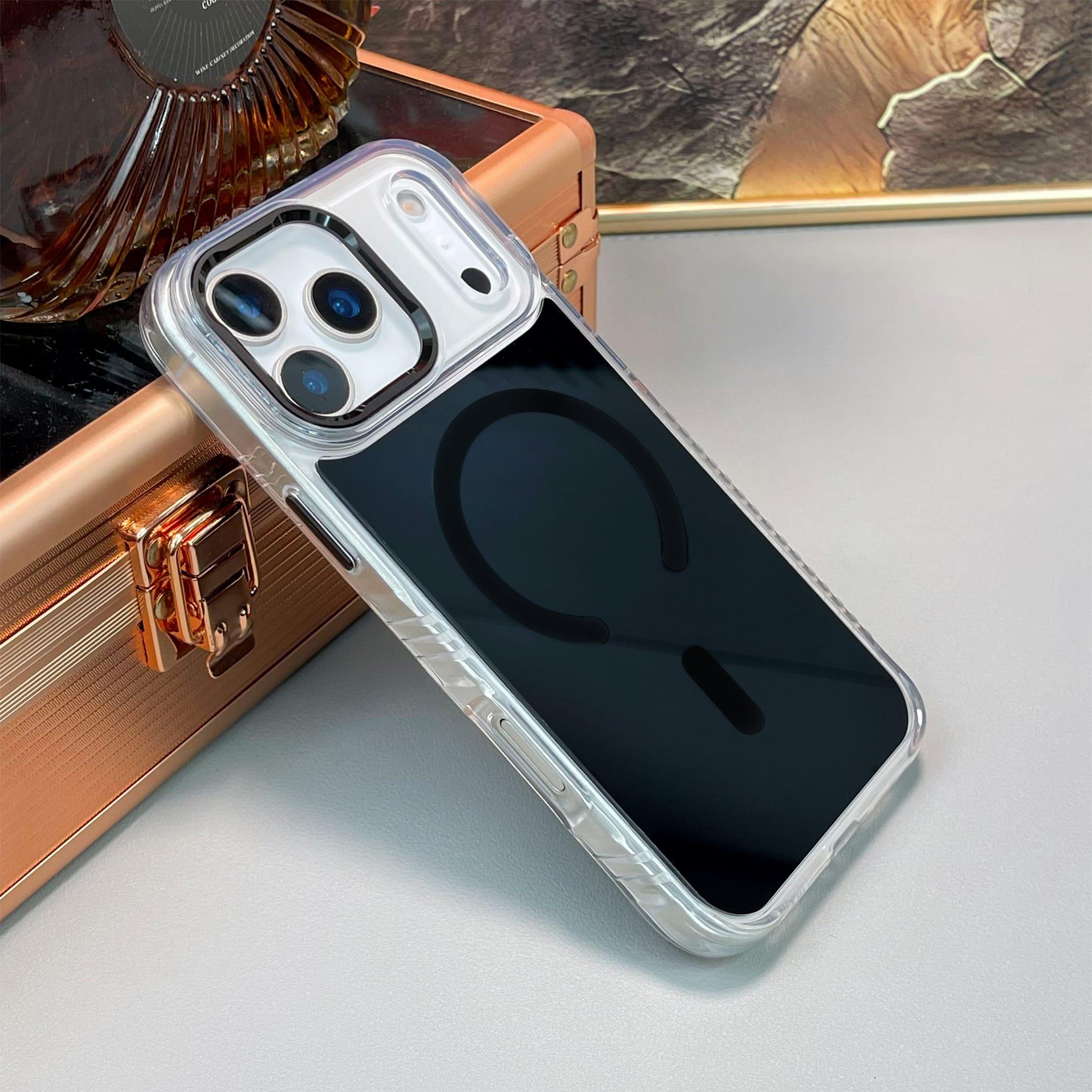 BRABUS iPhone 17 Uyumlu MagSafe Özellikli Kenarları Yumuşak Arkası Sert Safari Telefon Kılıfı