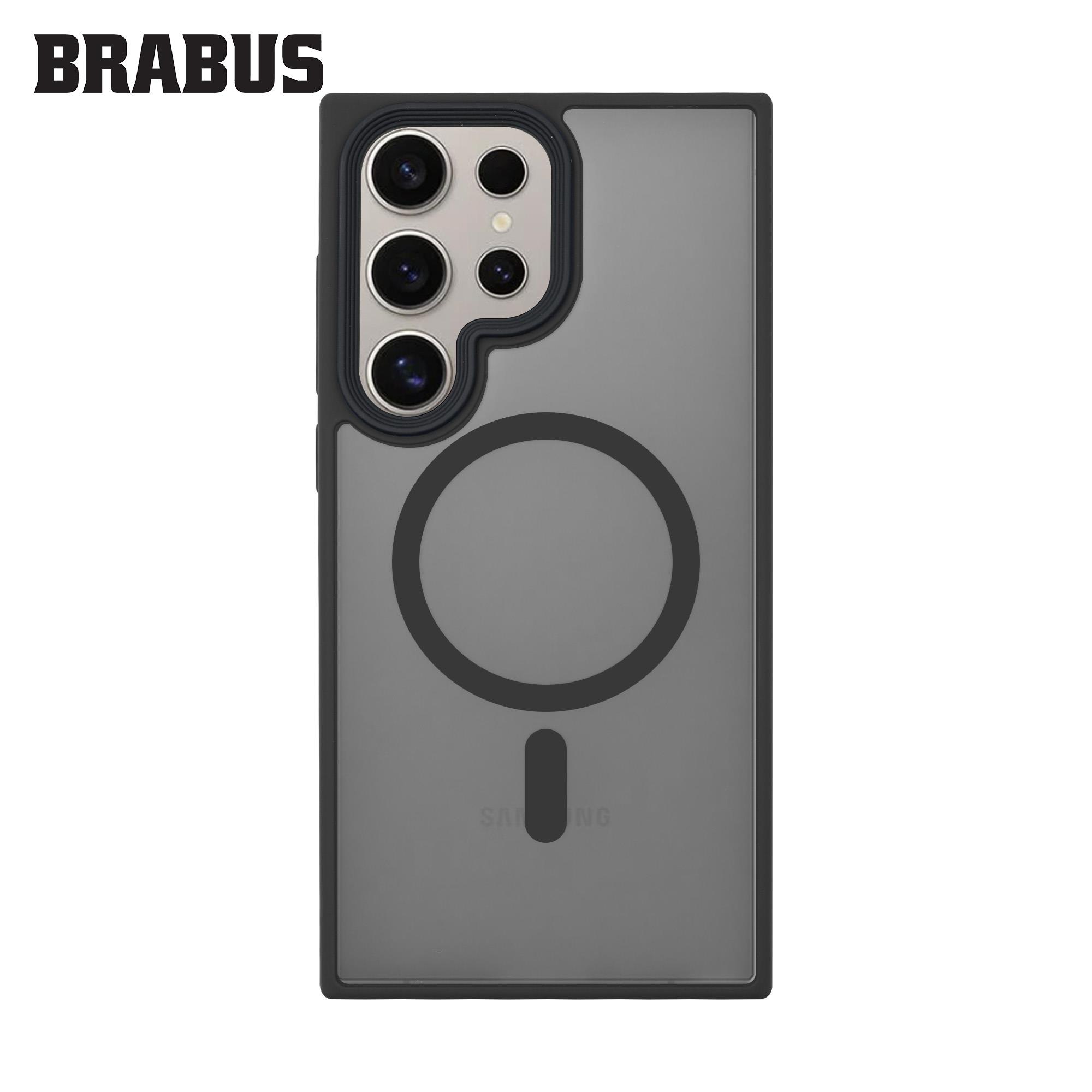 BRABUS Samsung S24 Ultra MagSafe Özellikli Kenarları Yumuşak Buzlu Fall Silikon Kılıf
