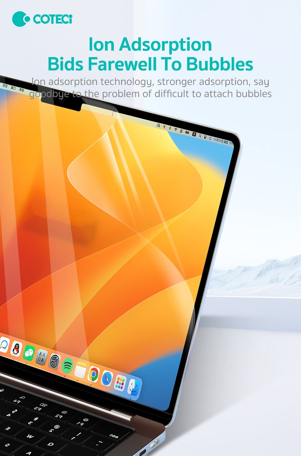 COTECi COTECi 2023 Macbook Air 15.3 HD Bilgisayar koruyucu film A2941