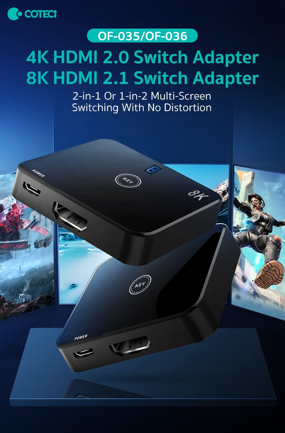 COTECi COTECi 4K HDMI 2.0 Anahtarlayıcı