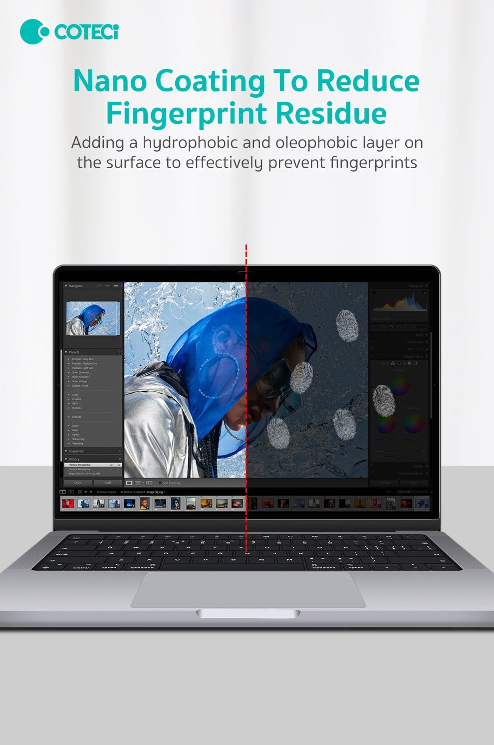 COTECi COTECi MacBook Pro 14 İnç M1 Pro HD Bilgisayar Ekran Koruyucu Film