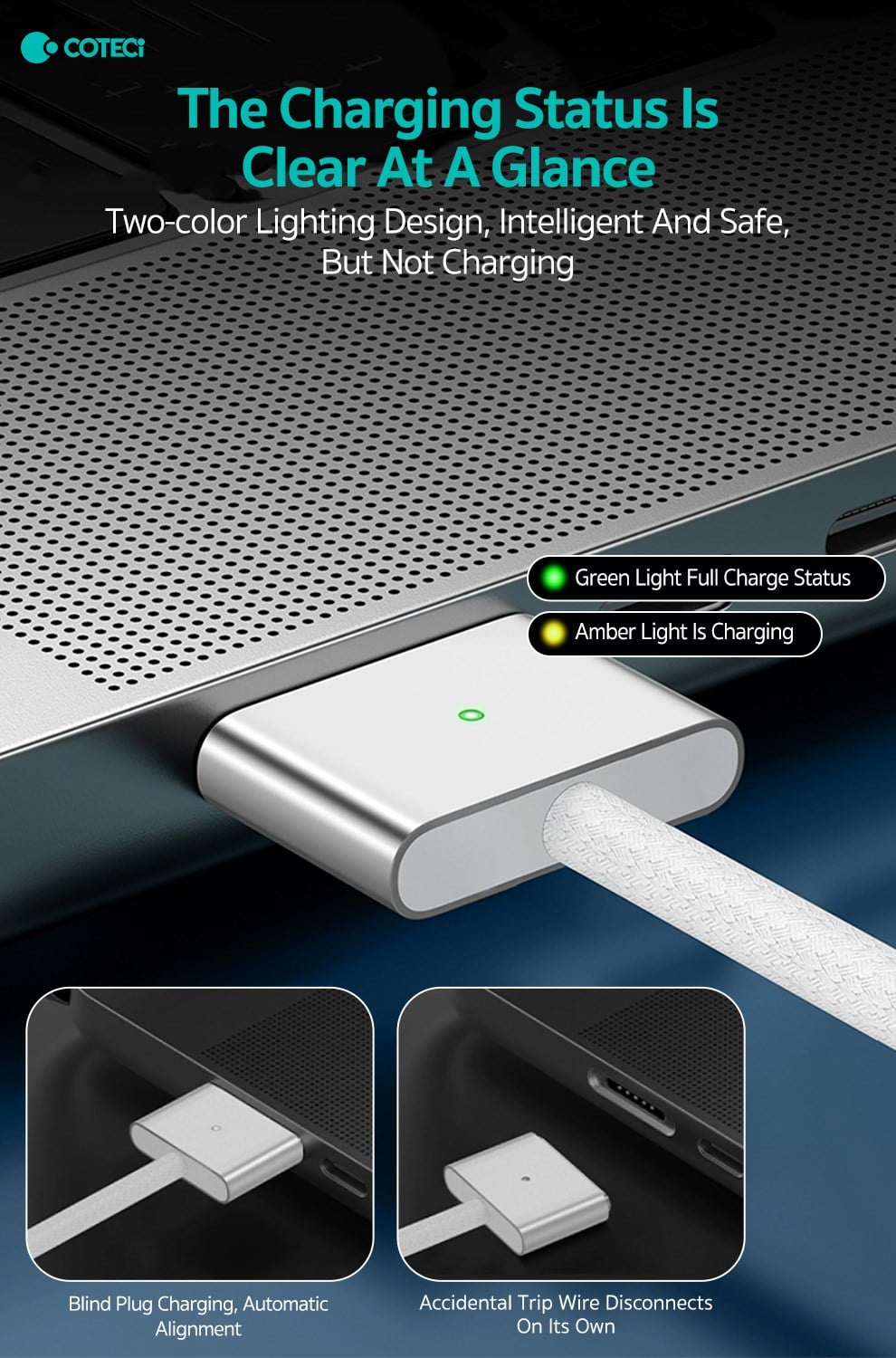 COTECi COTECi MacBook USB-C Hızlı Şarj ve Data Kablosu