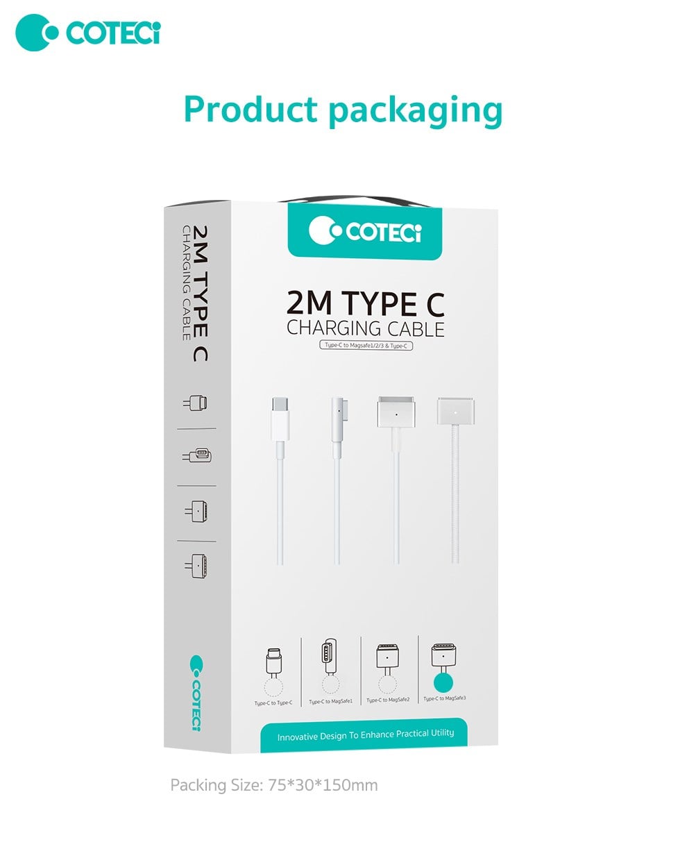 COTECi COTECi MacBook USB-C Hızlı Şarj ve Data Kablosu
