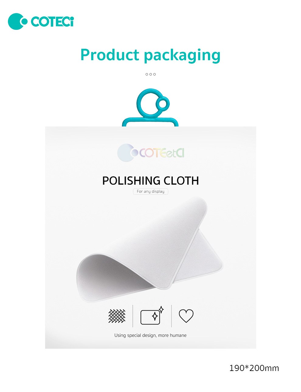 COTECi COTECi Mikrofiber Lens ve Ekran Temizleme Bezi Çizmez