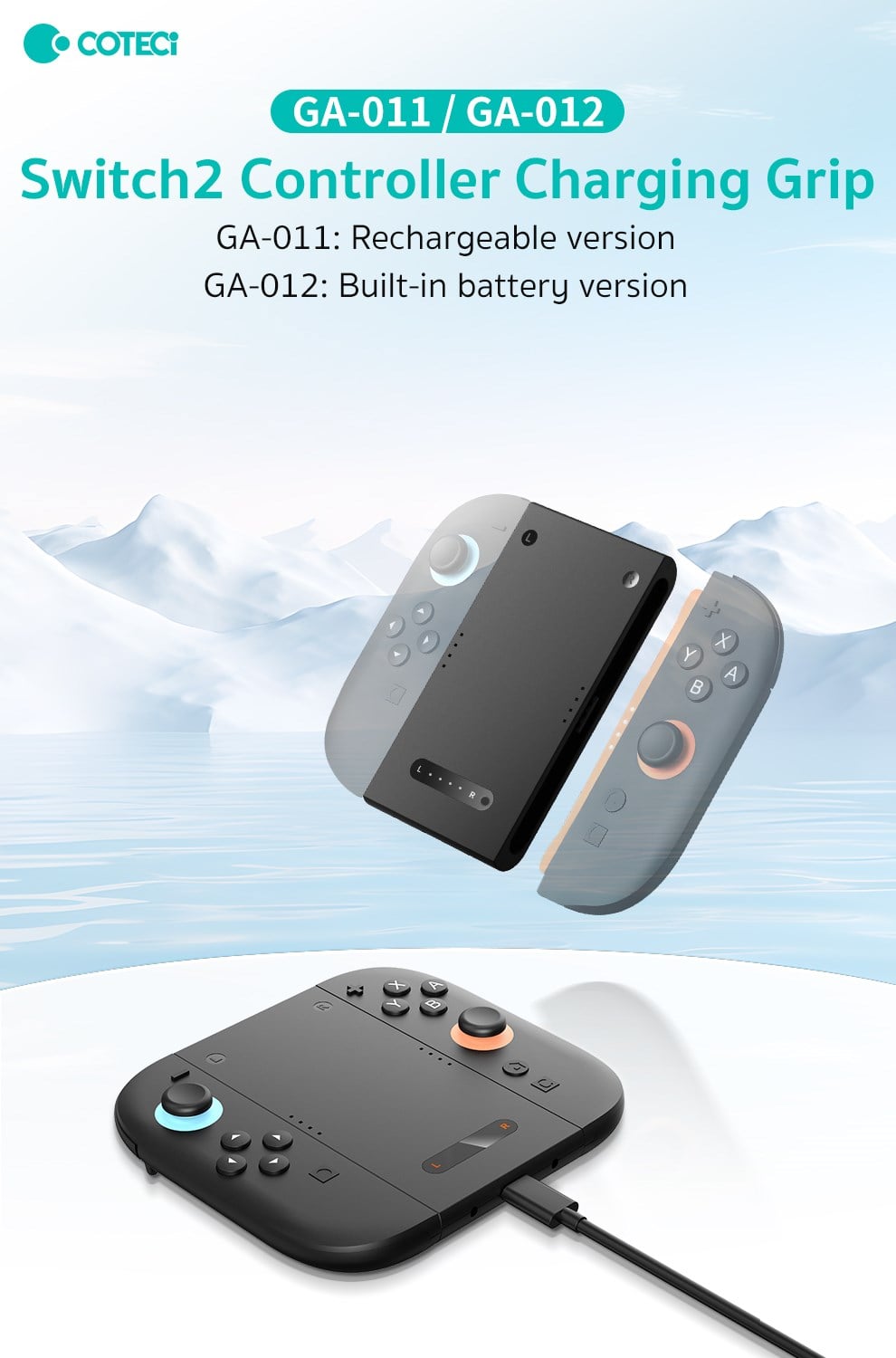 COTECi COTECi Nintendo Switch 2 Joy-Con Şarjlı Grip Aparatı