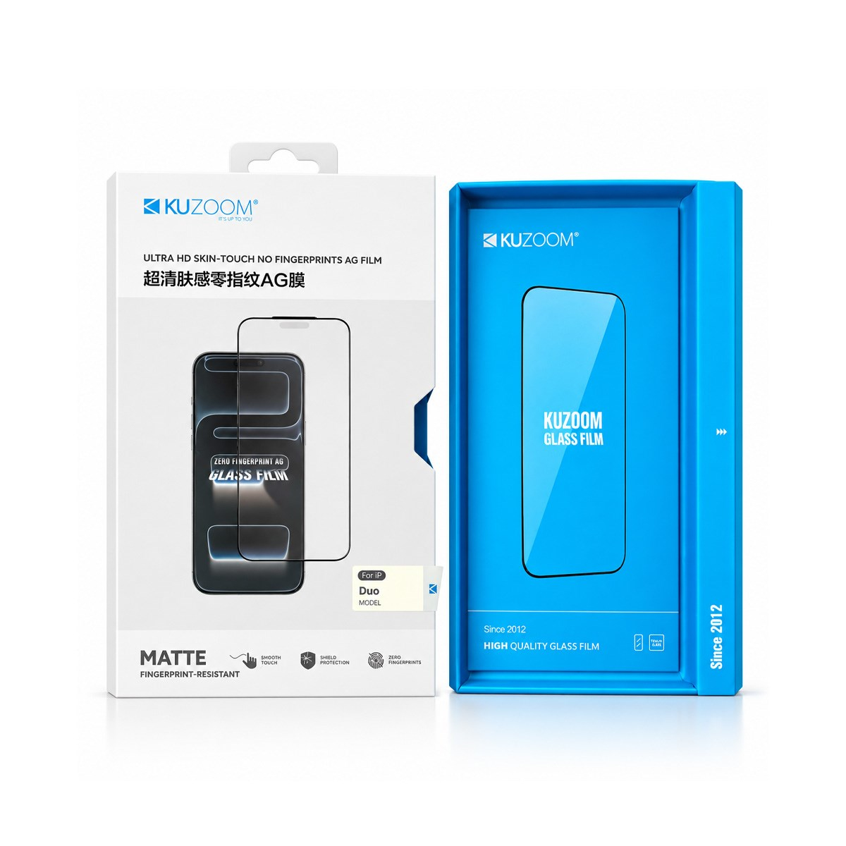 KUZOOM 3 D Curved Hayalet iPhone Duo Uyumlu Temperli Kavisli Cam Ekran Koruyucu