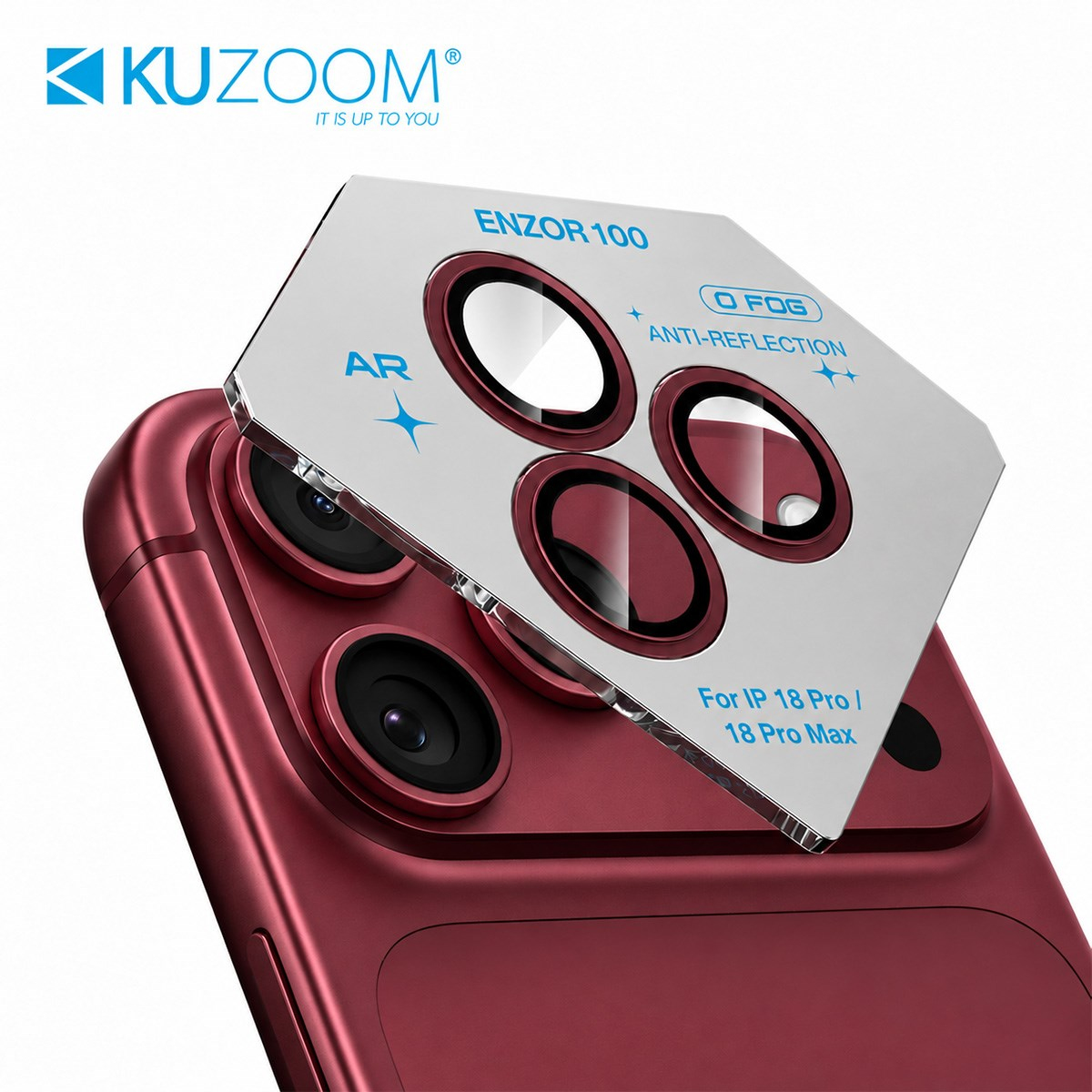 KUZOOM AF+AR iPhone 18 Pro / 18 Pro Max Uyumlu Kamera Lens Koruyucu