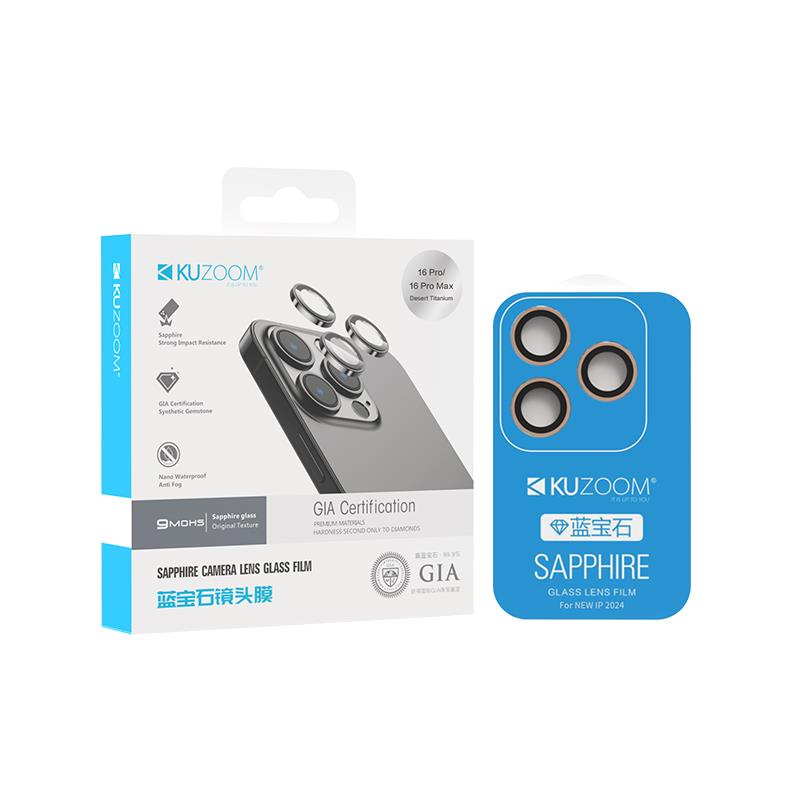 KUZOOM AR LENS İphone 16 Pro/16 Pro Max AR Anti-Reflective Güneş Işık Yansıma Önleyici PVC Kamera Lens Koruyucu