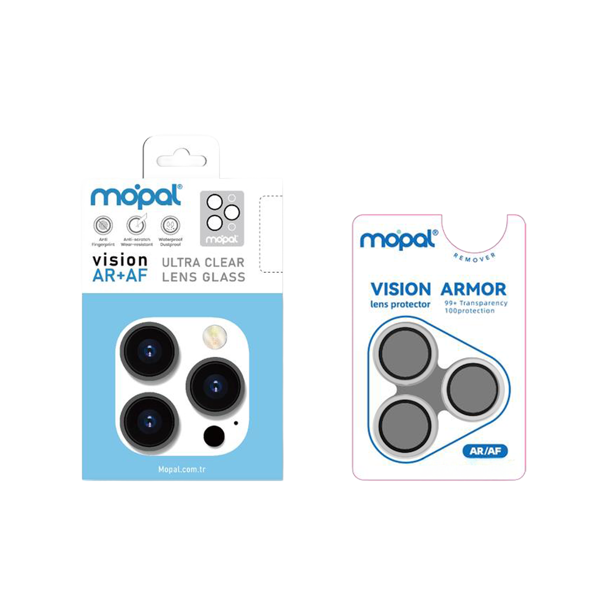 KUZOOM iPhone 15 Pro / 15 Pro Max Uyumlu Vision AR + AF Ultra Clear 9H Hardness Temperli Kamera Lens Koruyucu