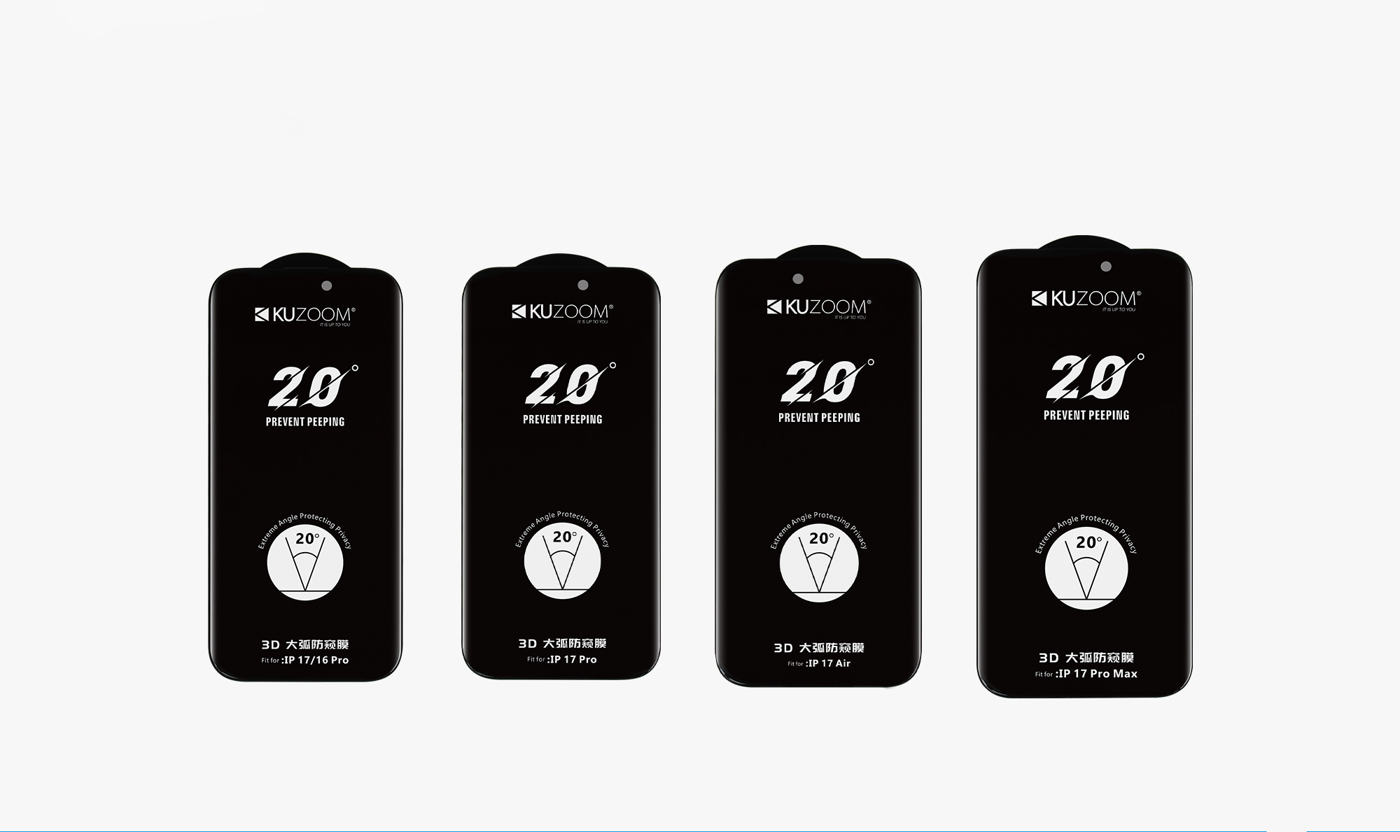 KUZOOM İphone 15 Pro Max Anti-Peep Privacy Hayalet Ekran Parmak İzine Dayanıklı Cam Ekran Koruyucu 