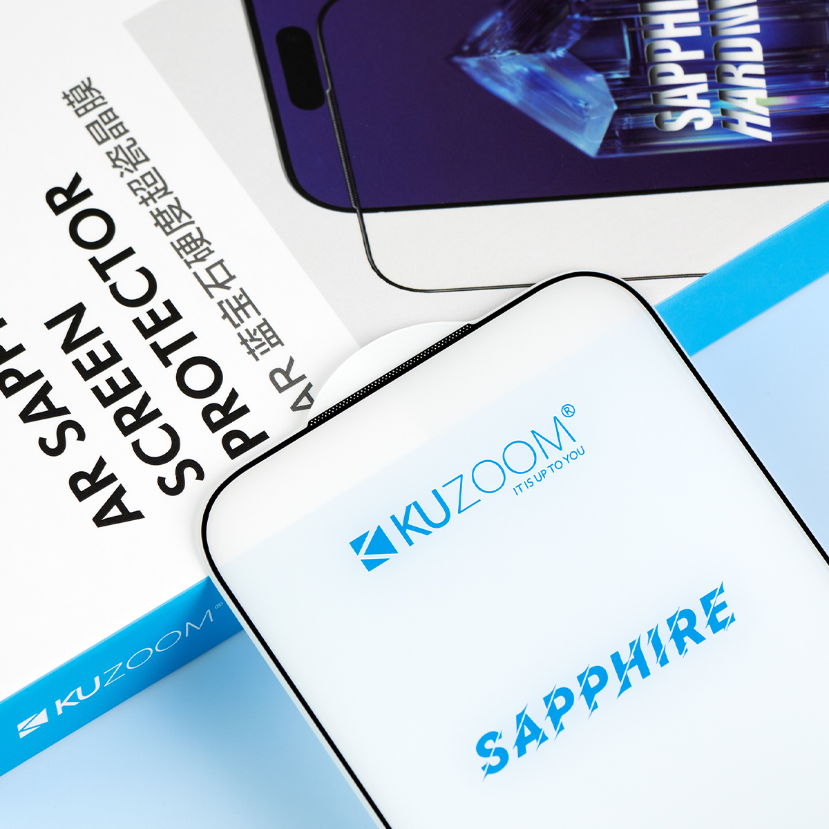 KUZOOM iPhone 17 Pro Max Uyumlu AR Sapphire Cam Ekran Koruyucu