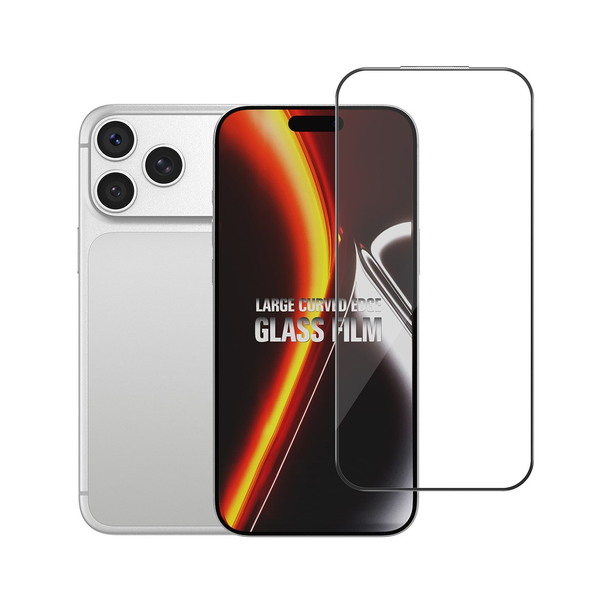 KUZOOM iPhone 18 Pro 10 Adet HD Kavisli Parmak İzine Dayanıklı Cam Ekran Koruyucu
