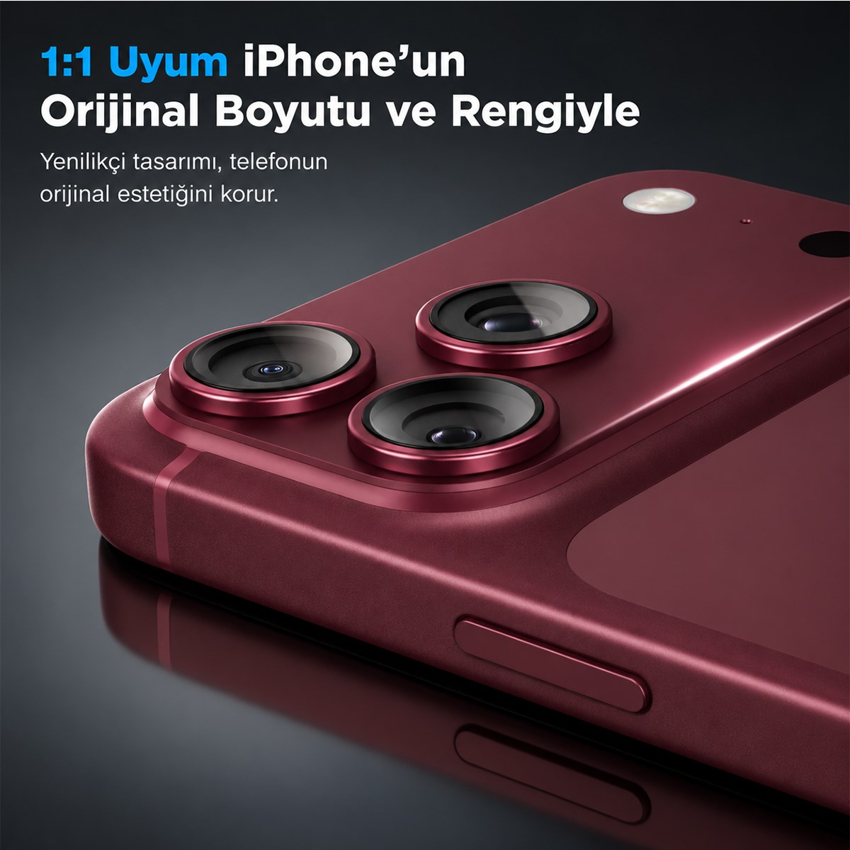 KUZOOM iPhone 18 Pro Max Uyumlu Titanium Alloy Armor Camera Lens Koruyucu