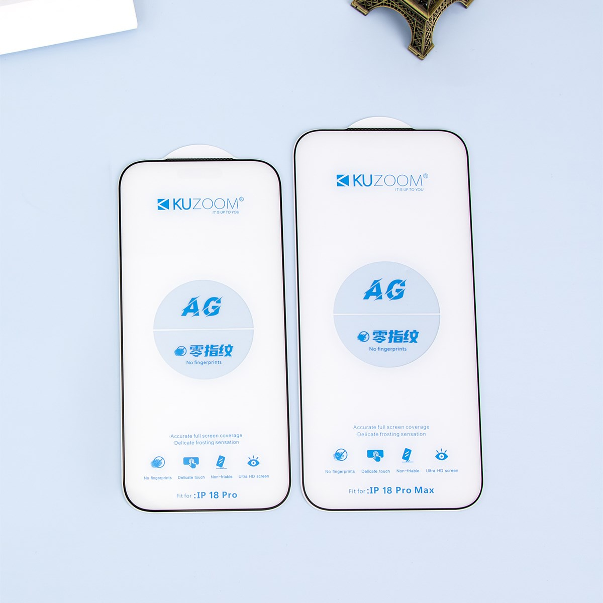 KUZOOM iPhone 18 Pro Max Uyumlu Ultra Hd Skin-Touch Parmak İzi Bırakmayan Hayalet Cam Ekran Koruyucu
