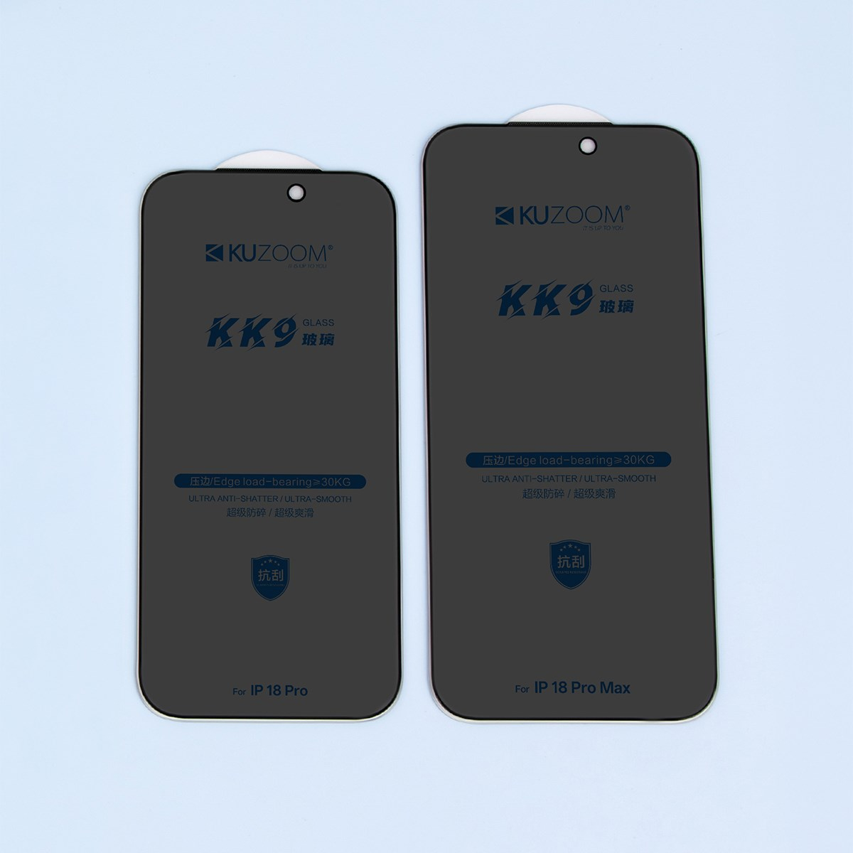 KUZOOM iPhone 18 Pro Uyumlu 3x Ultra İnce Çerçeveli Gizlilik Sağlayan Hayalet Temperli Cam Ekran Koruyucu