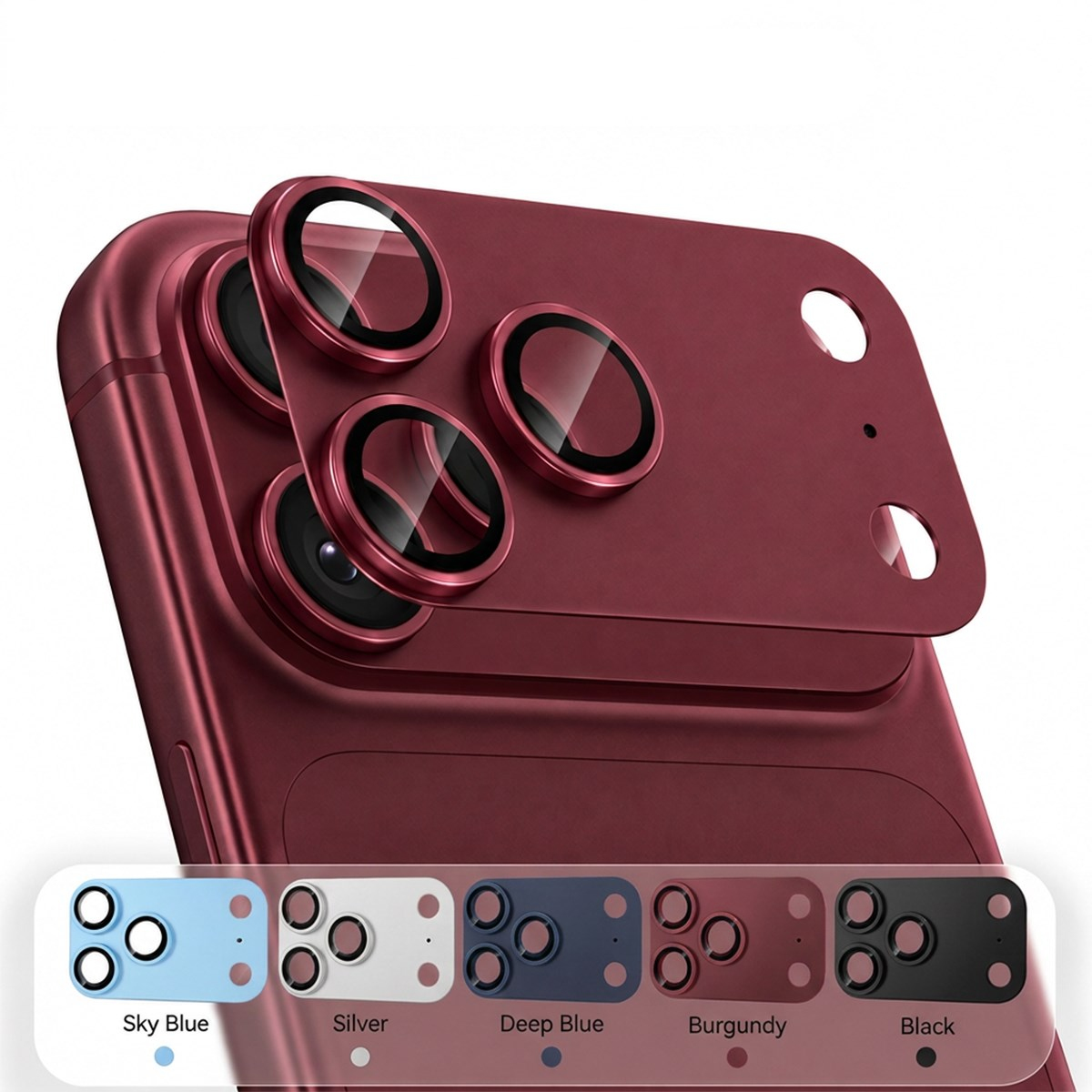 KUZOOM iPhone 18 Pro Uyumlu Titanium Alloy Armor Camera Lens Koruyucu