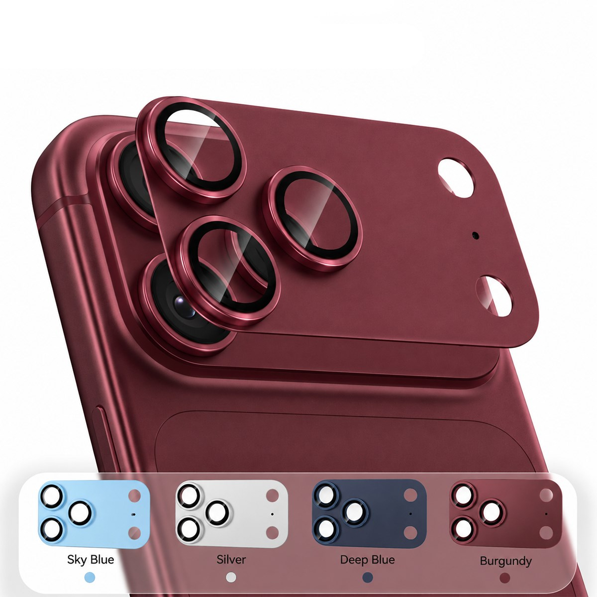KUZOOM iPhone 18 Pro Uyumlu Titanium Alloy Armor Camera Lens Koruyucu
