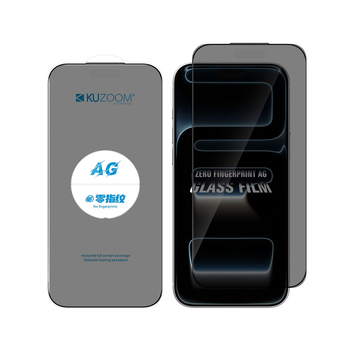 KUZOOM iPhone 18 Pro Uyumlu Ultra Hd Skin-Touch Parmak İzi Bırakmayan Hayalet Cam Ekran Koruyucu